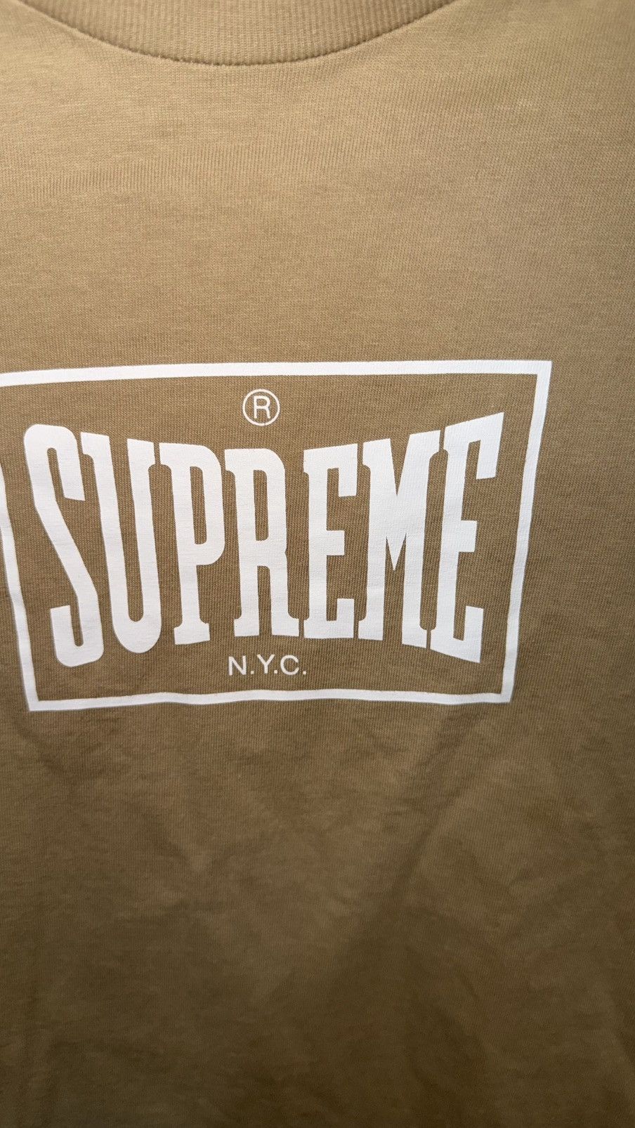 Supreme Supreme Warmup Tee. Khaki. Large. Great condition. Small Size US S / EU 44-46 / 1 - 3 Thumbnail