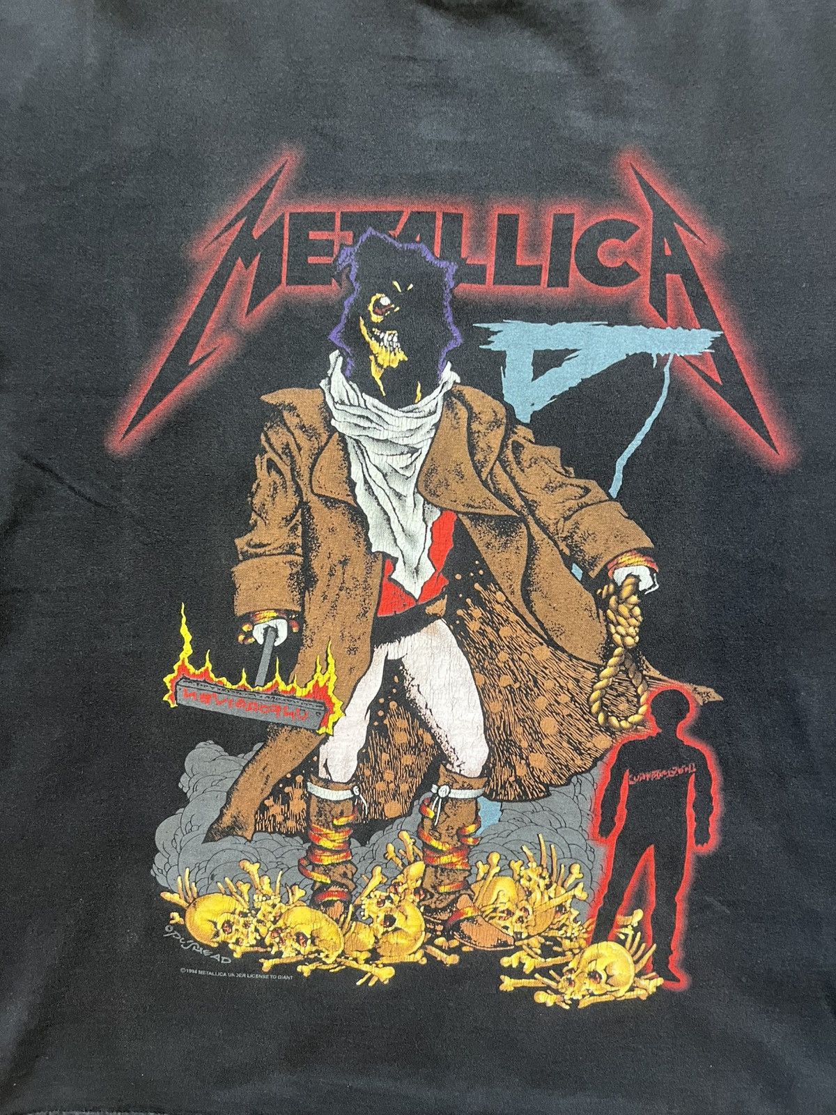 Band Tees VINTAGE 1994 METALLICA “Unforgiven” RARE Pushead Band Tshirt Size US L / EU 52-54 / 3 - 3 Thumbnail