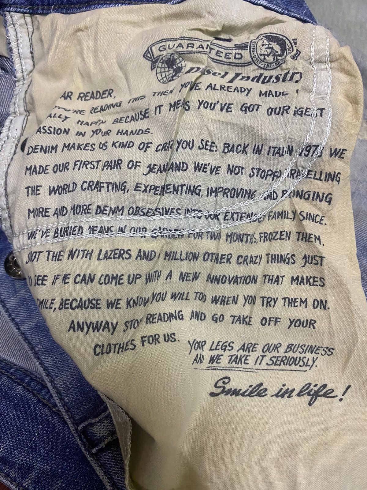 Other Vintage Diesel Faded Wash Distressed Denim Slim Jeans Size US 30 / EU 46 - 13 Thumbnail