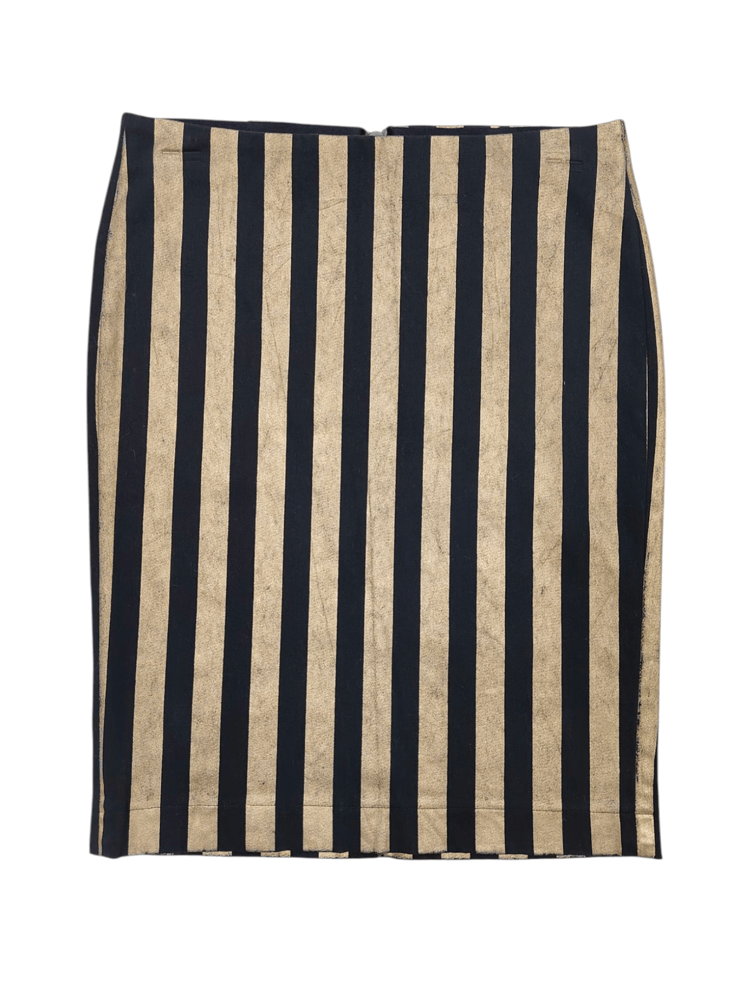 Seditionaries 🇮🇹 8PM 🇮🇹 Amalia Gonna Gold Stripe Knee Skirt Size 28" / US 6 / IT 42 - 1 Thumbnail