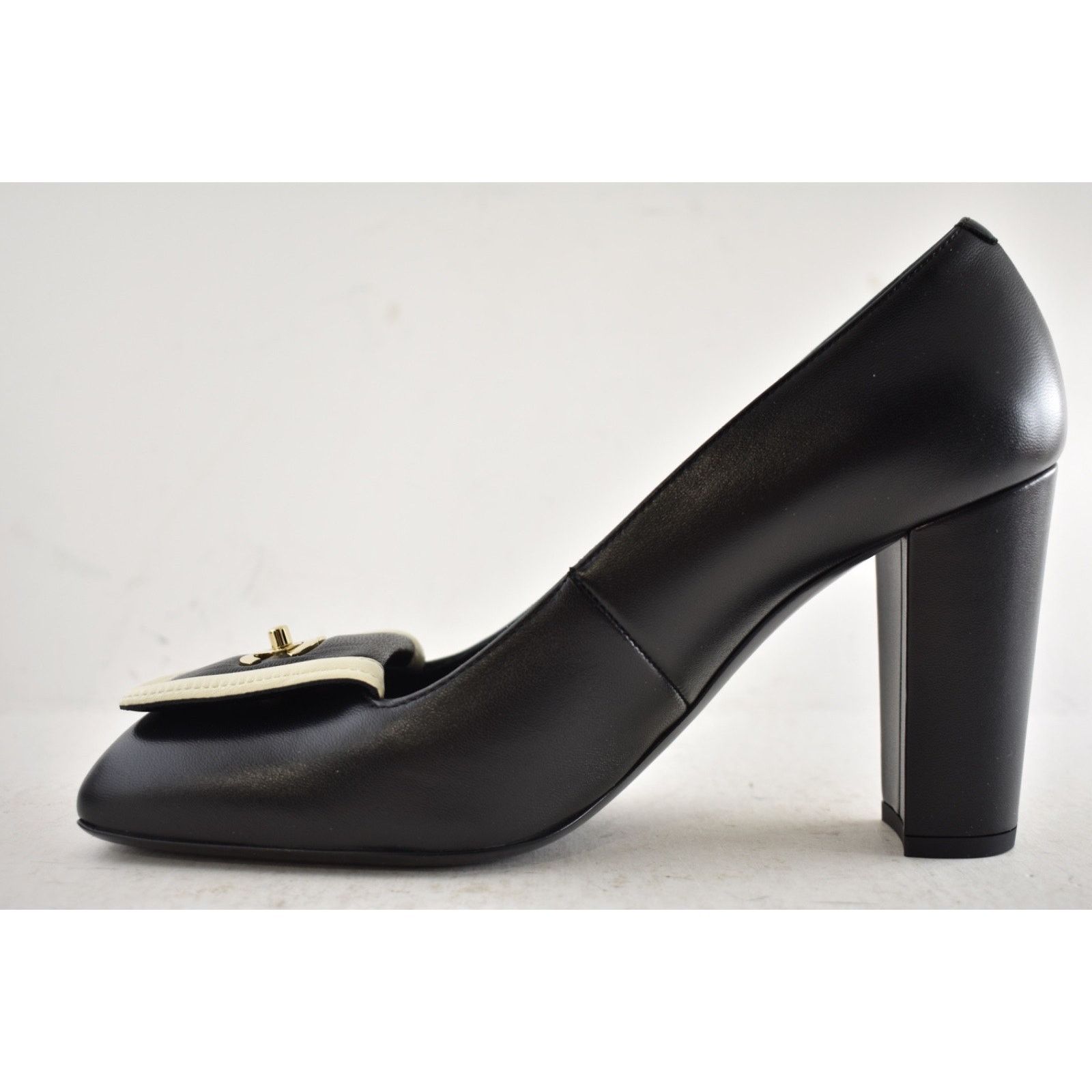 Chanel Chanel 26S Black White Square Toe Block Heel Pump 41 Size US 11 / IT 41 - 18 Thumbnail