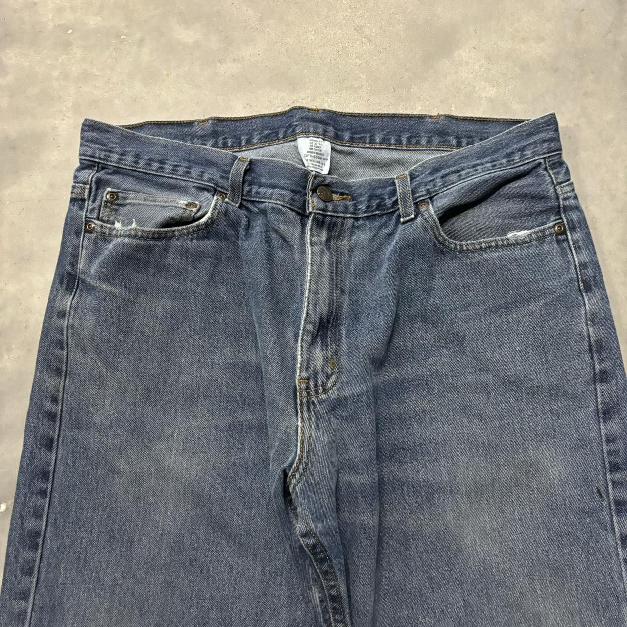 Japanese Brand × Vintage Crazy Vintage Y2K/2000s Grunge Faded Medium Wash Denim Jeans! Size US 36 / EU 52 - 5 Thumbnail