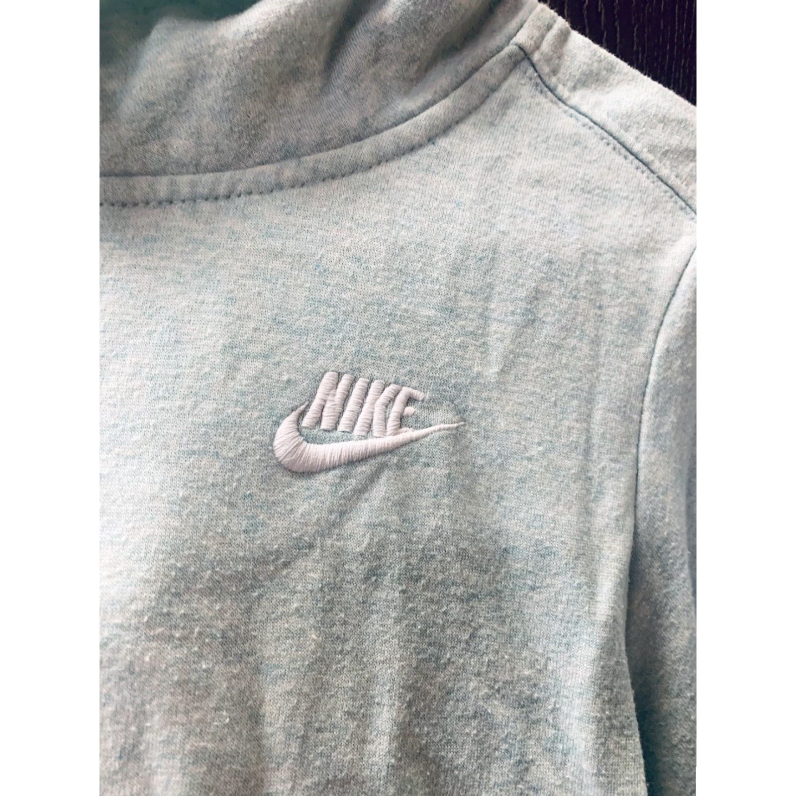 Nike NIKE SPORTSWEAR CLUB ESSENTIAL WOMENS SMALL FUNNEL NECK FLEECE HOODIE 853928-357 Size S / US 4 / IT 40 - 2 Thumbnail