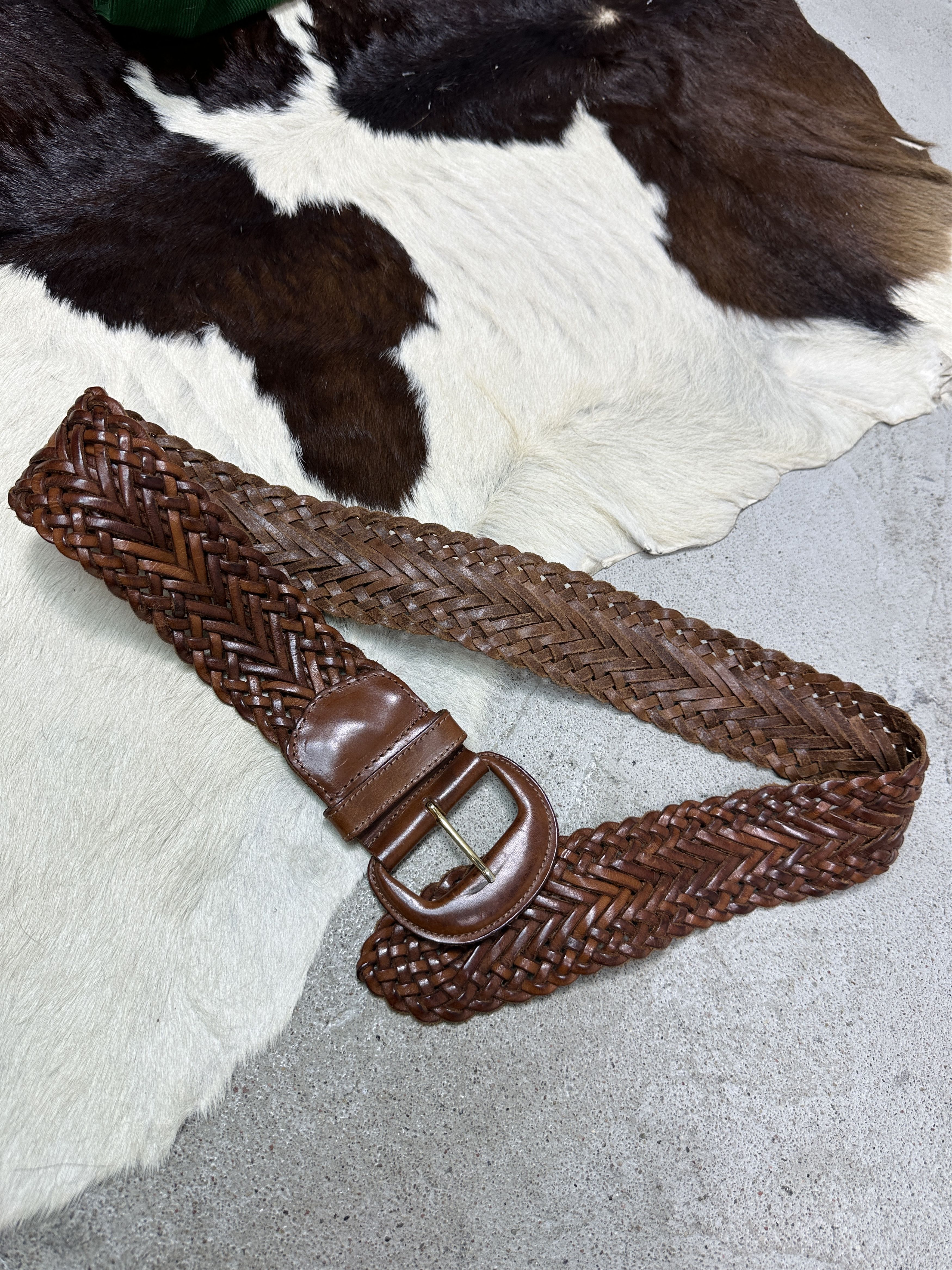 Vintage Vintage Grunge Leather Boho Braided Belt Y2K Size ONE SIZE - 2 Thumbnail