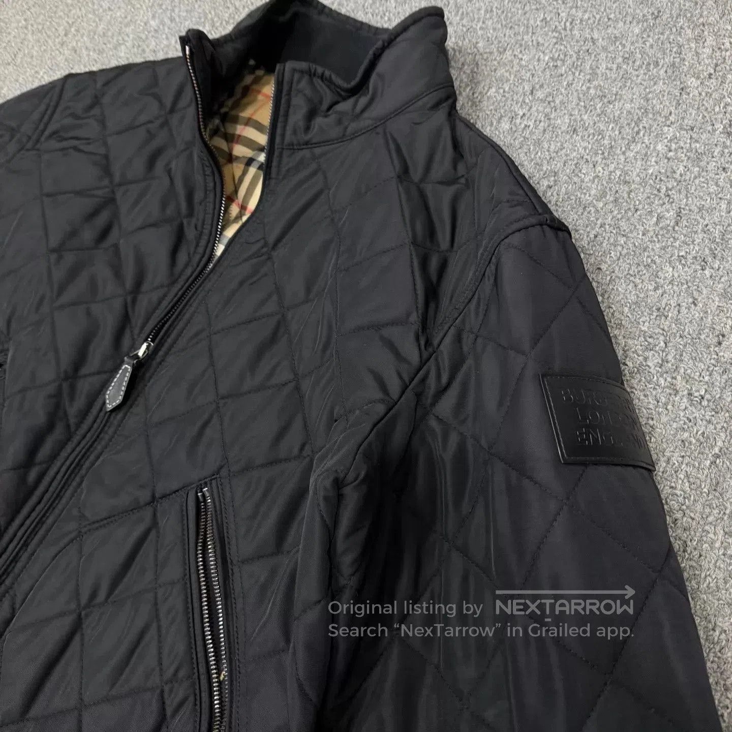 Burberry Black Quilted Bomber Jacket Size S. Size US S / EU 44-46 / 1 - 3 Thumbnail
