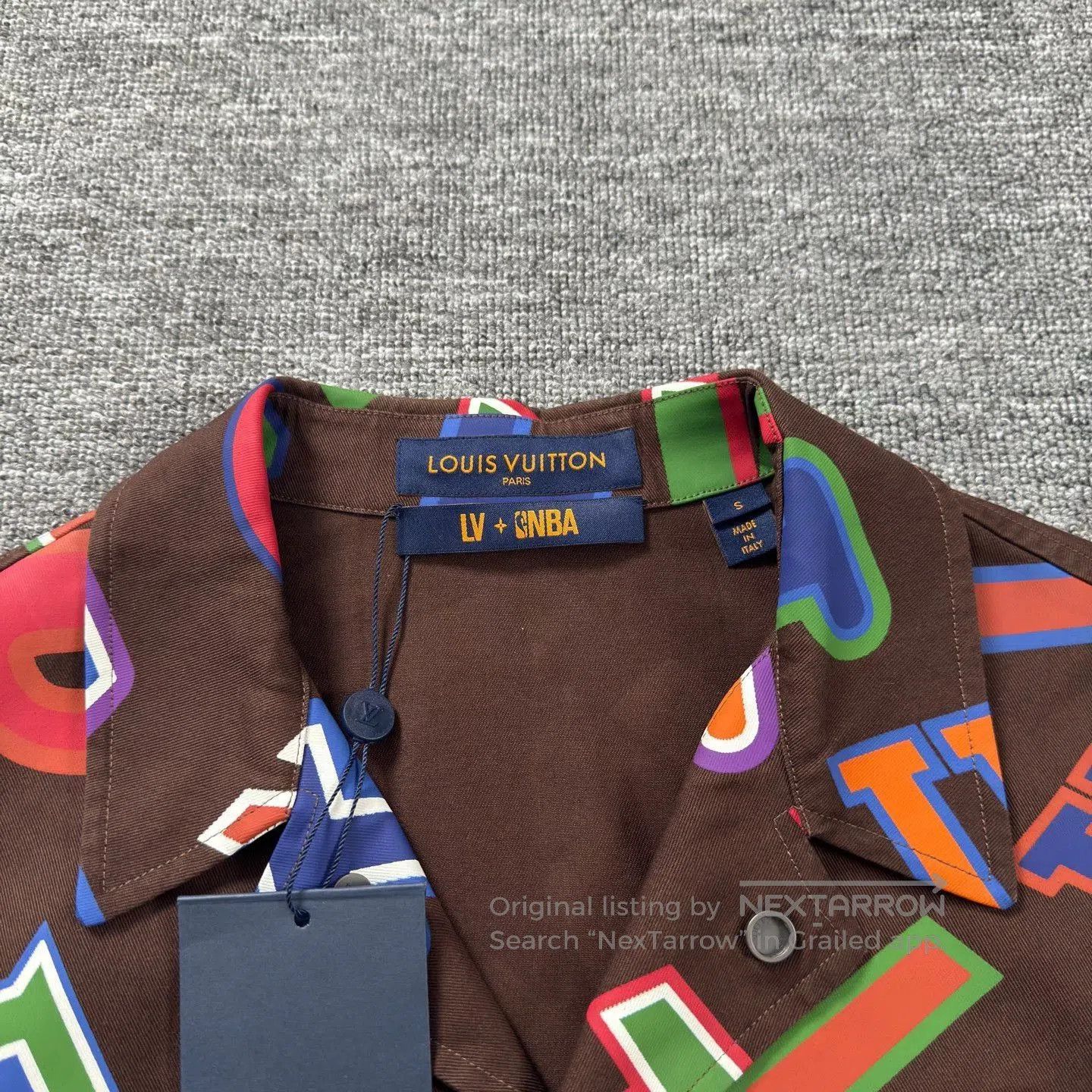 Louis Vuitton LV NBA Collaboration Brown Short-Sleeve Shirt. Size US S / EU 44-46 / 1 - 3 Thumbnail