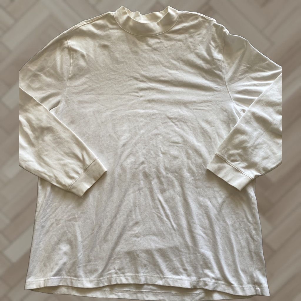 Vintage Gander Mountain Shirt Men's XL White Long Sleeve Mock T basic Solid Guide Series / 16-2 Size US XL / EU 56 / 4 - 1 Thumbnail