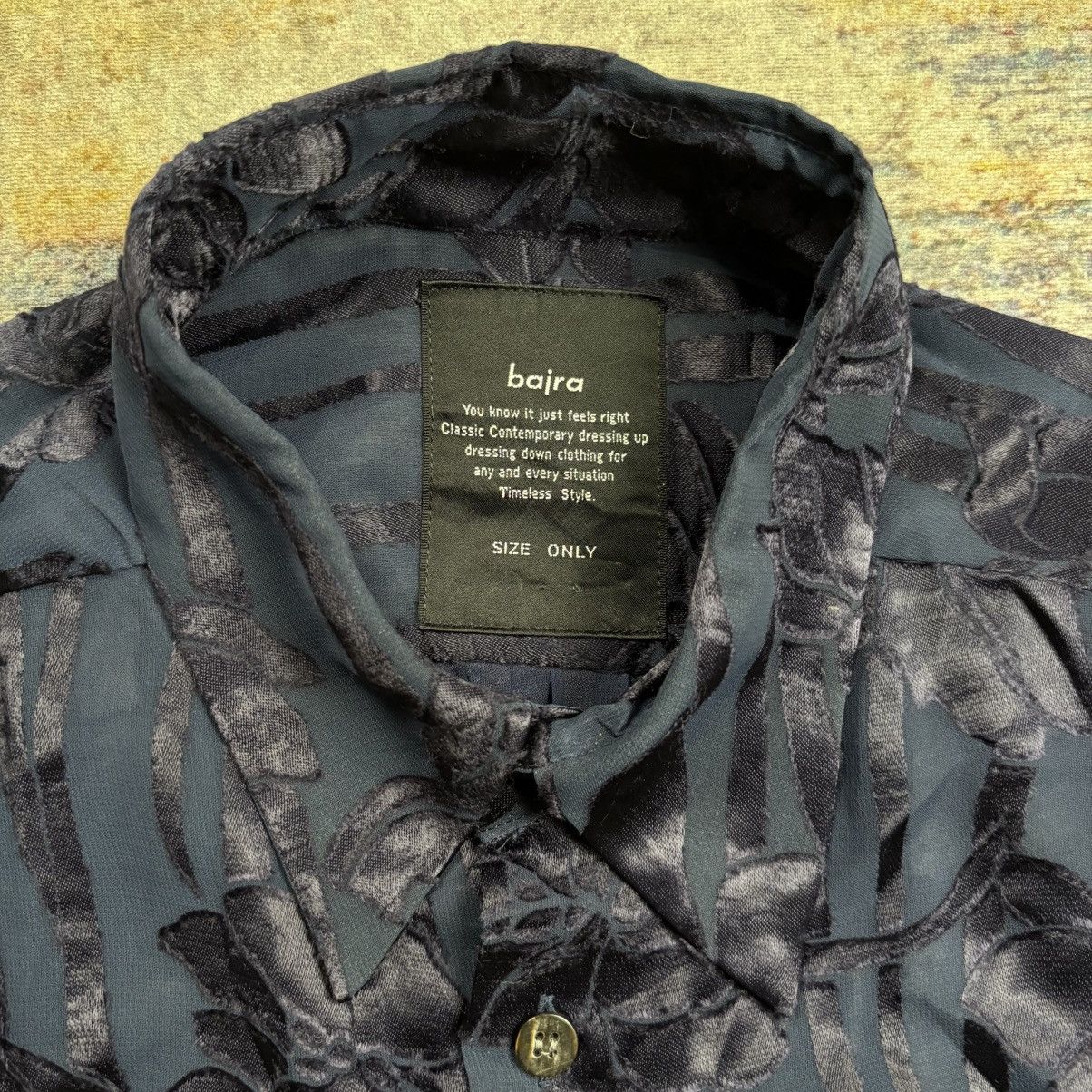 Bajra Archive Bajra - Jacquard Floral Mesh Button Shirt Size US M / EU 48-50 / 2 - 5 Thumbnail