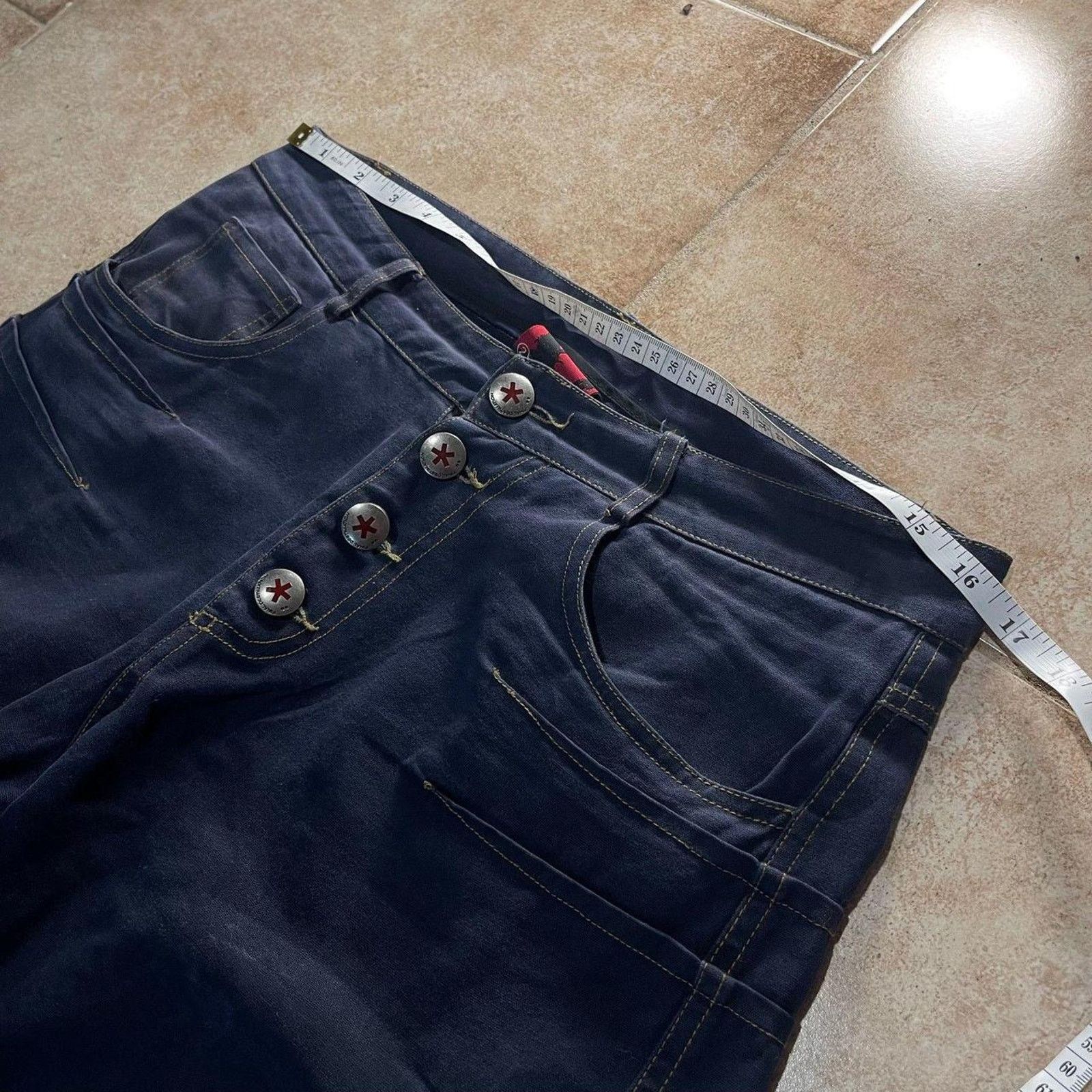 Japanese Brand Japanese Vintage Y2k Wide-leg Baggy Denim Jeans size 28 Size 28" / US 6 / IT 42 - 6 Thumbnail