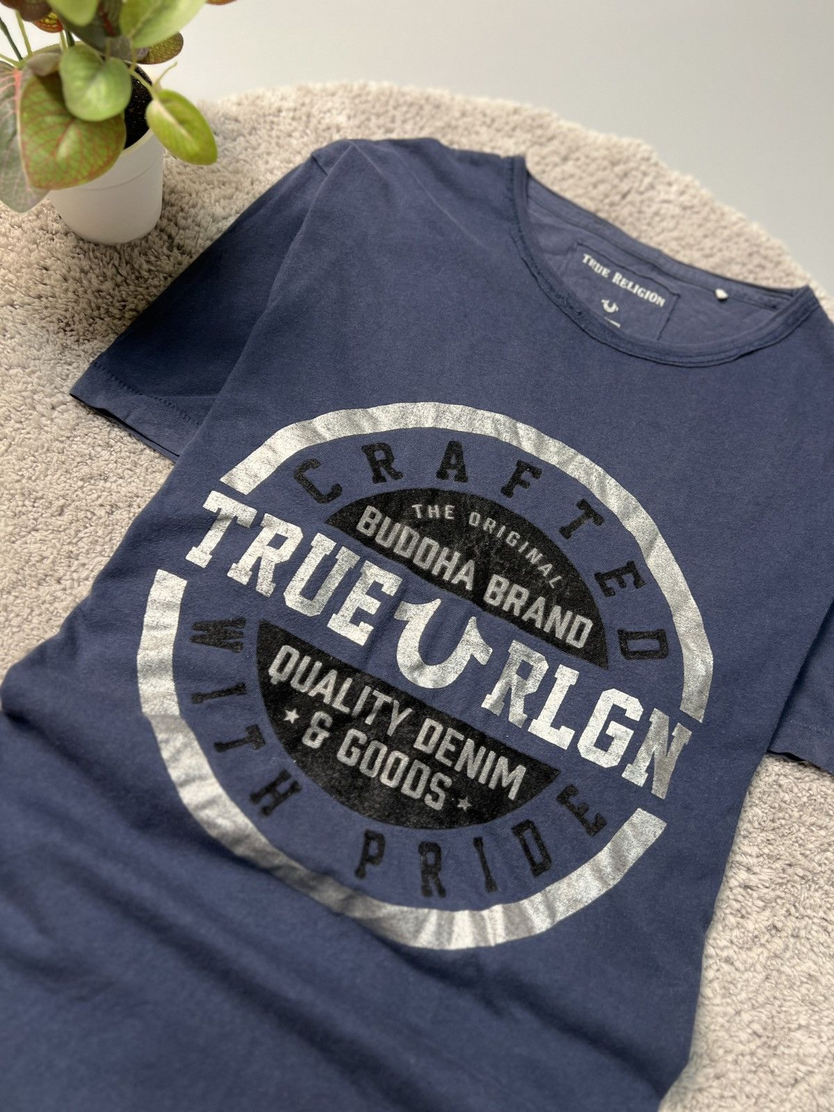 True Religion × Vintage Rare True Religion Big Logo T-Shirt Vintage Size US L / EU 52-54 / 3 - 3 Thumbnail