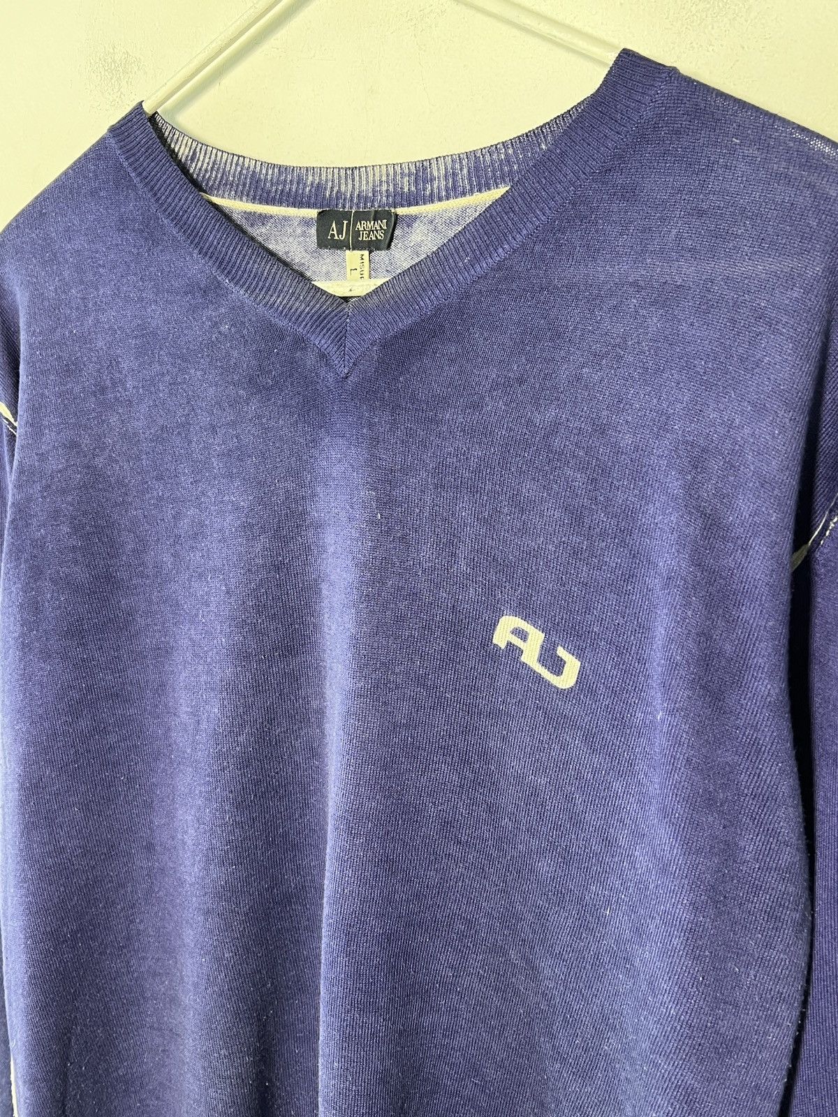 Giorgio Armani Armani Jeans knit in washed-out violet y2k Size US L / EU 52-54 / 3 - 3 Thumbnail