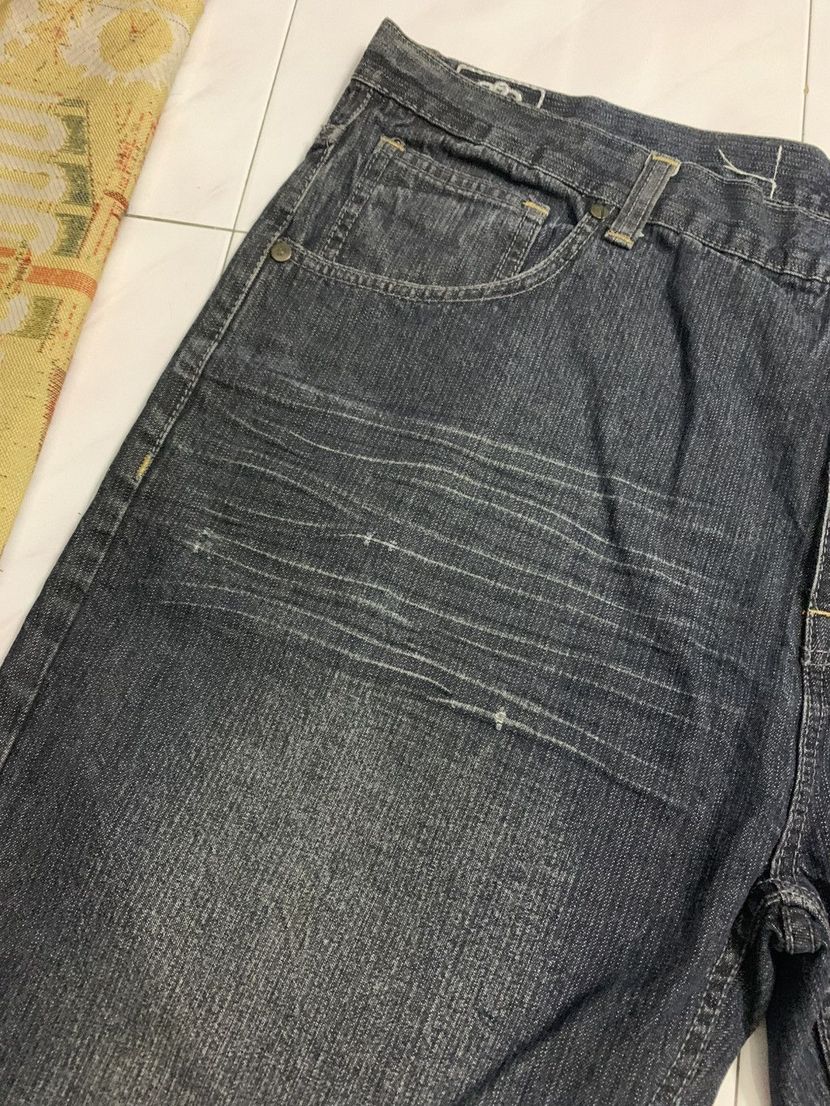 If Six Was Nine 2000 Beat & Rhythm Embroided Jorts Jnco Goa Lgb Y2K Style Size US 44 / EU 60 - 6 Thumbnail