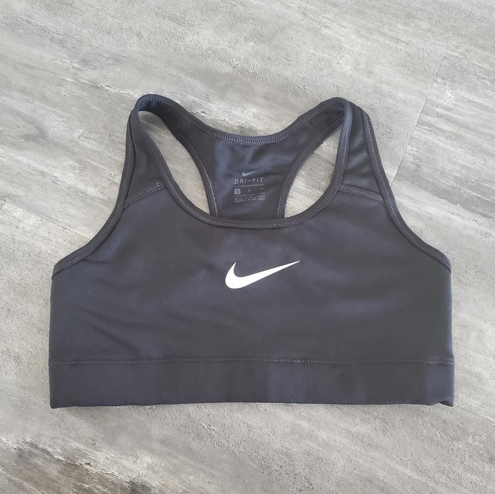 Nike Black White Racerback Nike Sport Bra Size ONE SIZE - 1 Thumbnail