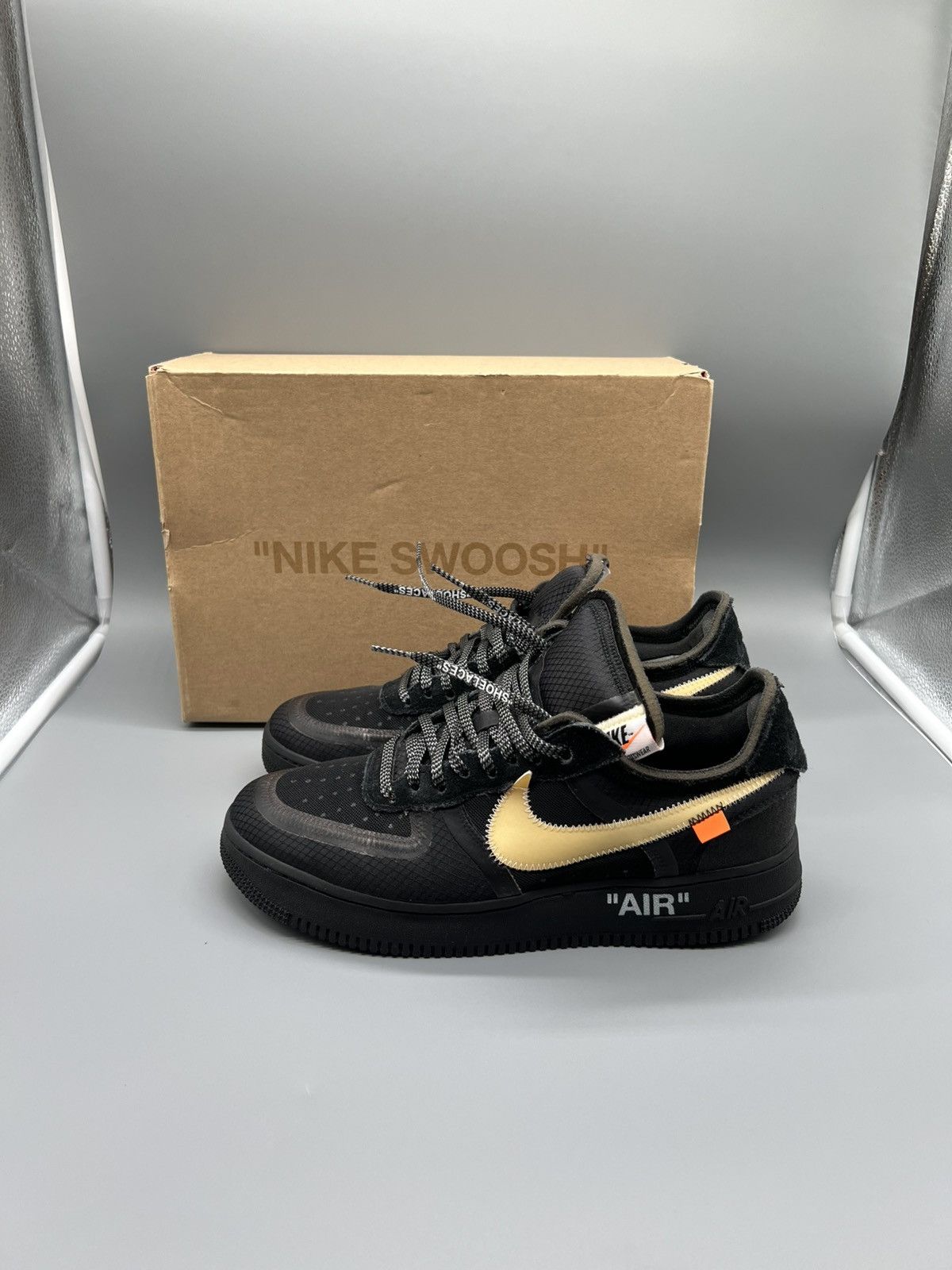 Nike × Off-White Nike x Off-White Air Force 1 Black Size US 9.5 / EU 42-43 - 1 Thumbnail