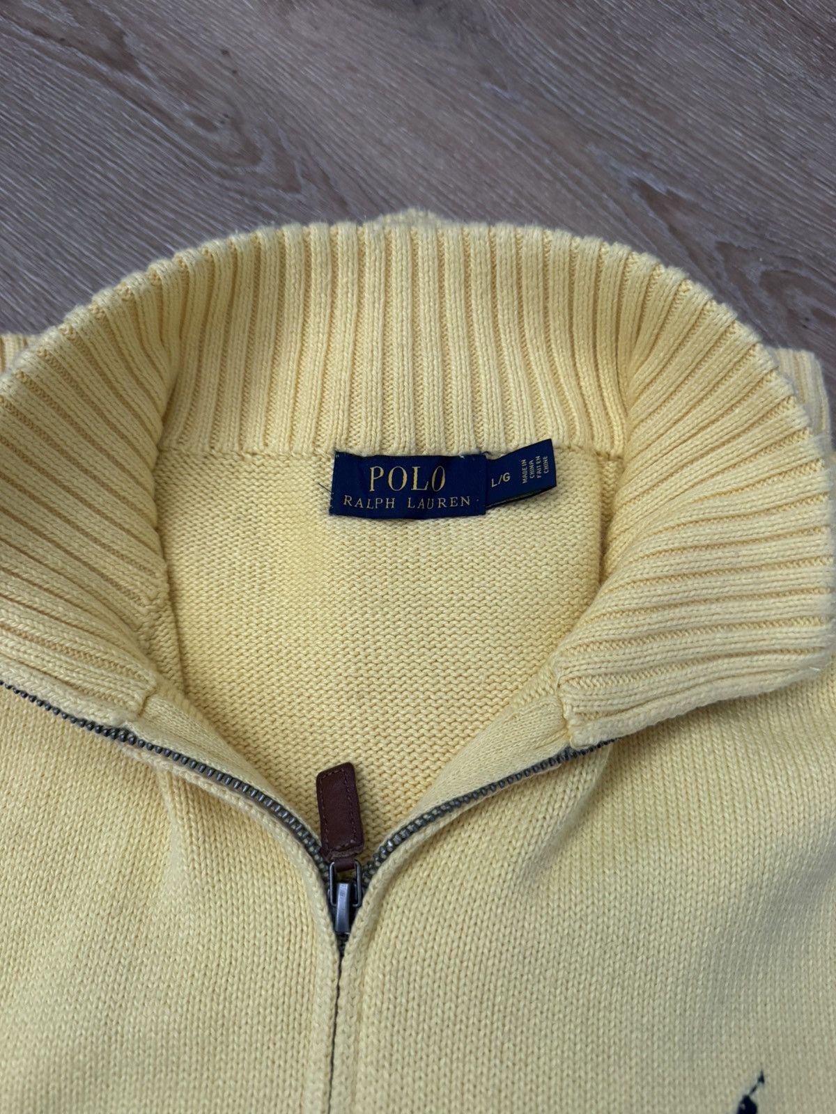 Polo Ralph Lauren Polo Ralph Lauren Gele Quarter-Zip Trui L Size US L / EU 52-54 / 3 - 5 Thumbnail