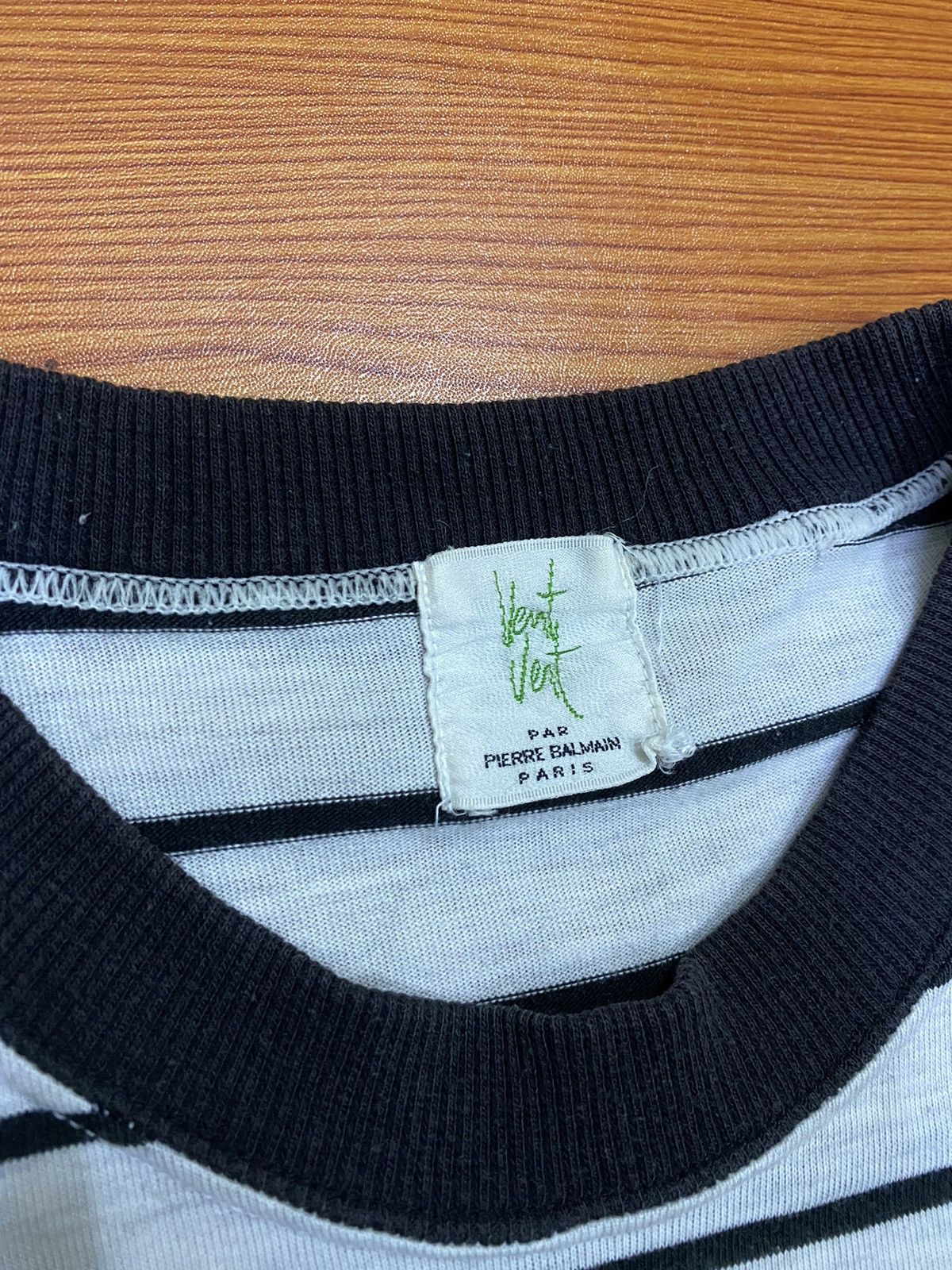 Designer × Pierre Balmain Vintage Pierre Balmain Stripe Tee Size US L / EU 52-54 / 3 - 3 Thumbnail