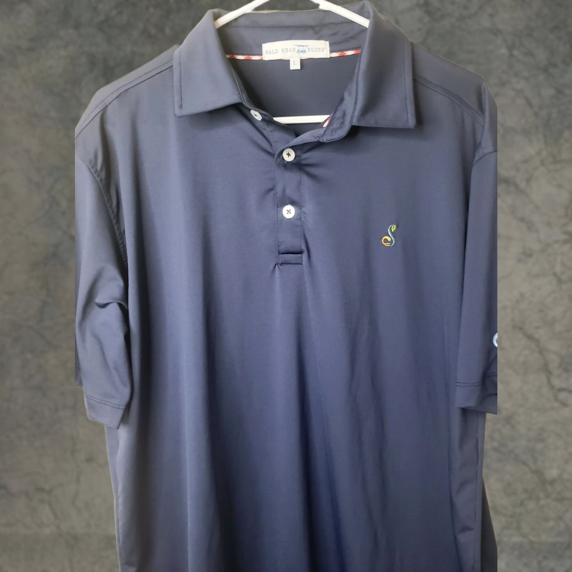 Vintage Bald Head Blues Polo Shirt Men's L Blue Golf Pro-Am Sleeve Logo Short Sleeve Shirt, 30 in Size US L / EU 52-54 / 3 - 1 Thumbnail