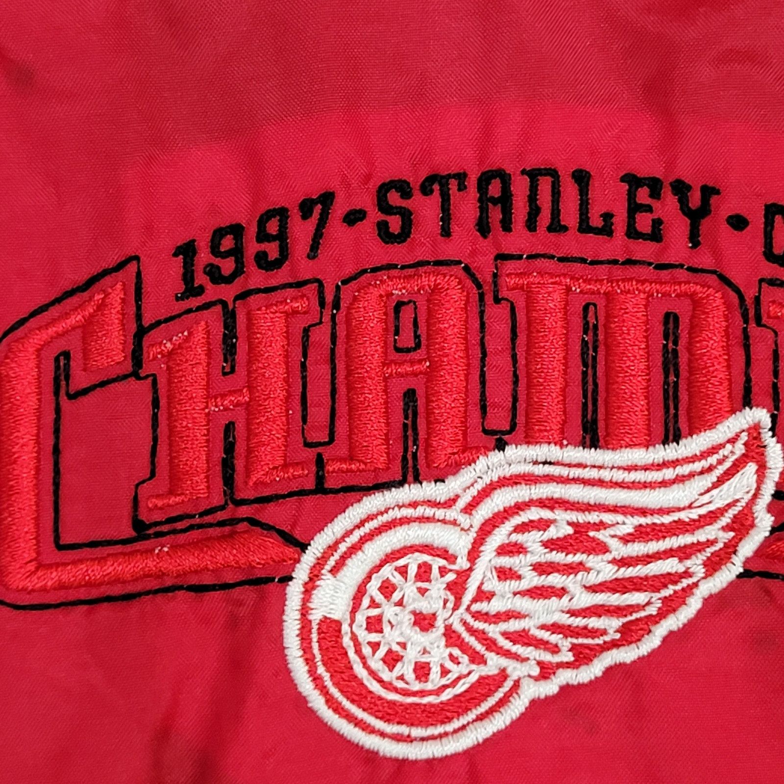 Pro Player Vintage 90s Detroit Red-Wings Jacket Medium 27x27 Baggy Red Size US M / EU 48-50 / 2 - 18 Thumbnail