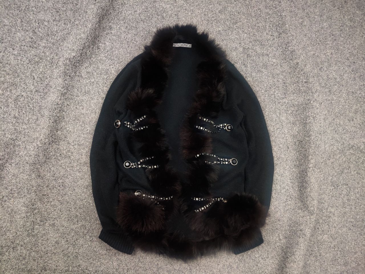 If Six Was Nine Vintage Y2K Grunge cardigan fur chains if six was nine Size L / US 10 / IT 46 - 1 Thumbnail