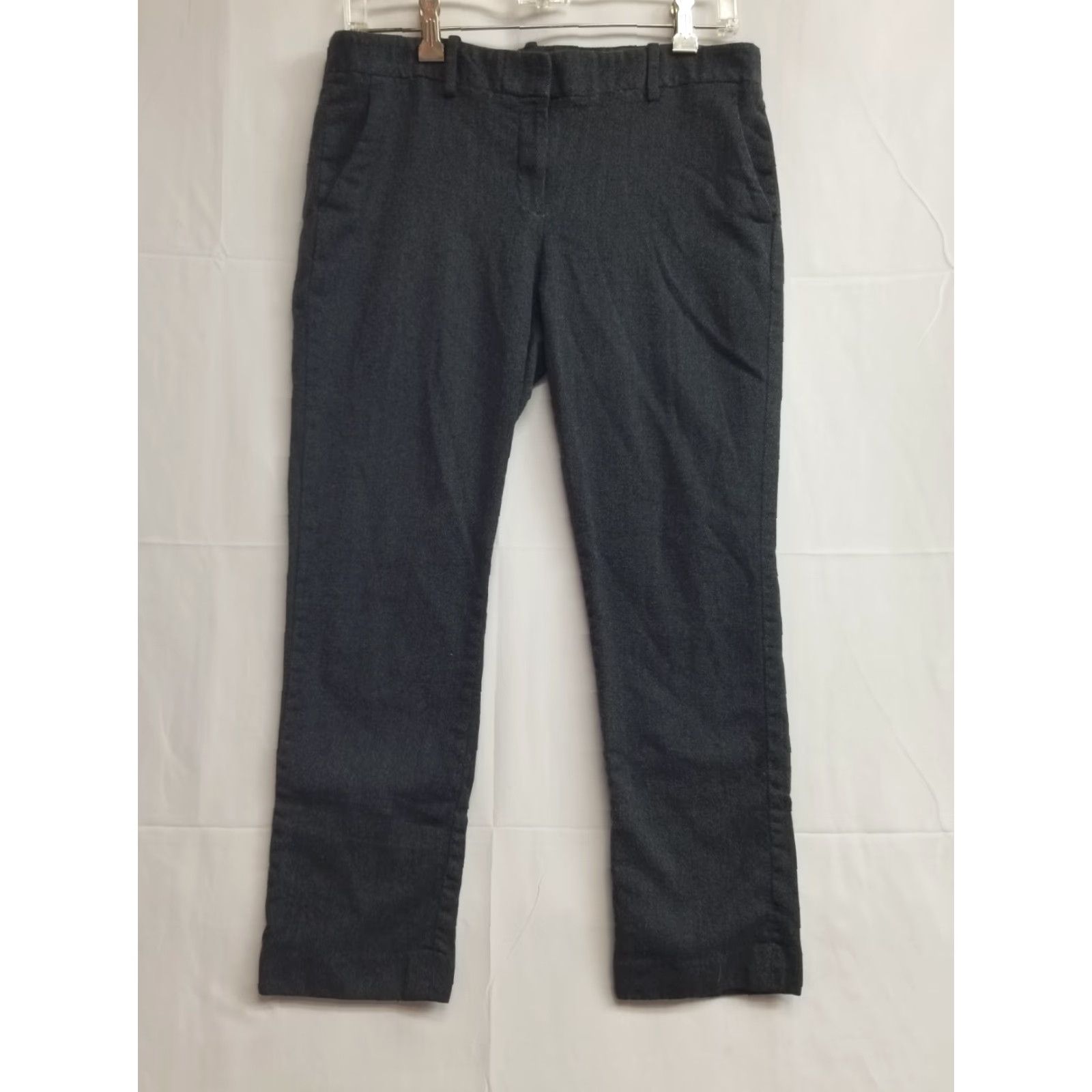 Theory Theory Pants Women's Size 12 Wool Blend Slim Straight Ankle Career Dark Gray Size 34" / US 12 / IT 48 - 2 Thumbnail