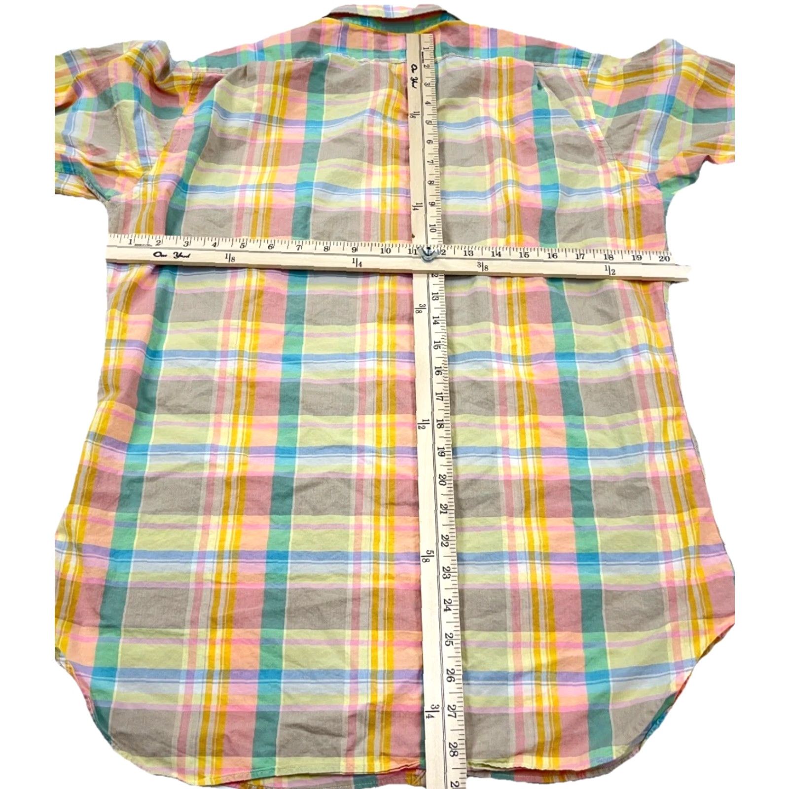 Polo Ralph Lauren VINTAGE Polo Ralph Lauren Button-Up Shirt Men Medium Yellow Tartan 90s Casual Size US M / EU 48-50 / 2 - 7 Thumbnail
