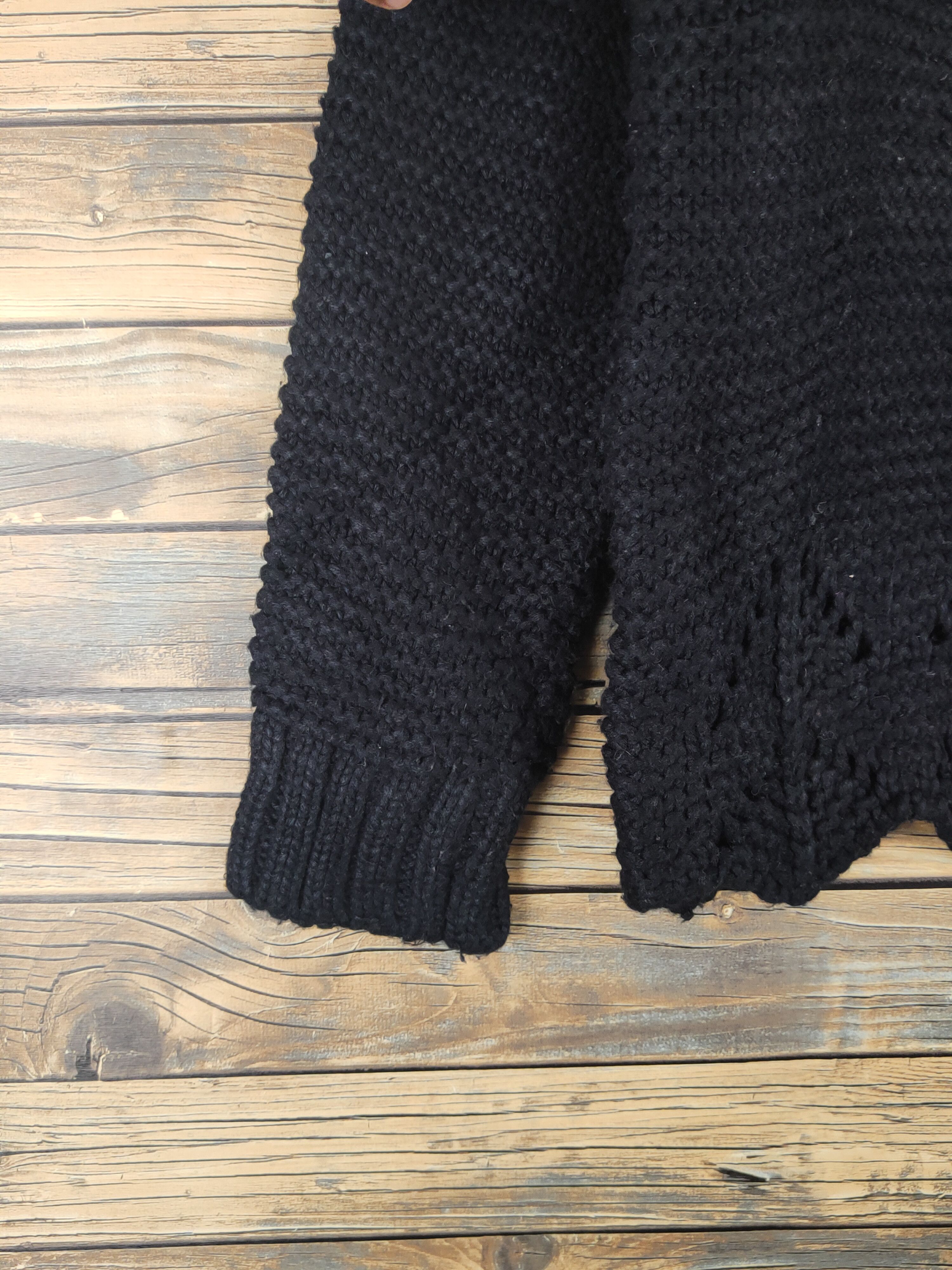 Homespun Knitwear × Japanese Brand J.M.J.K Black Knitwear Cardigan #W1086 Size L / US 10 / IT 46 - 4 Thumbnail