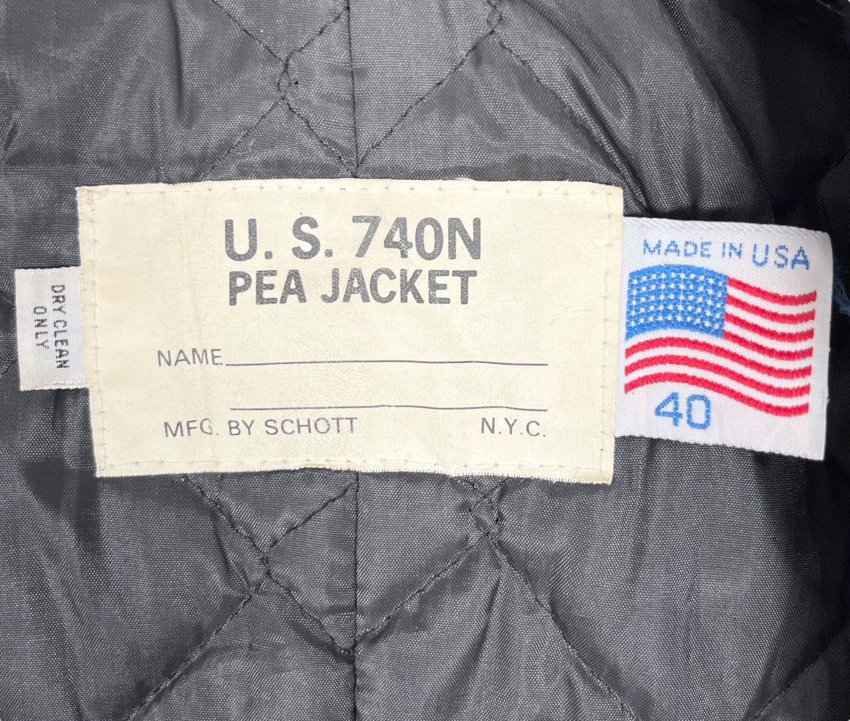 Schott MFG by Schott US740N Pea Jacket Coat Size US XXS / EU 40 - 7 Thumbnail