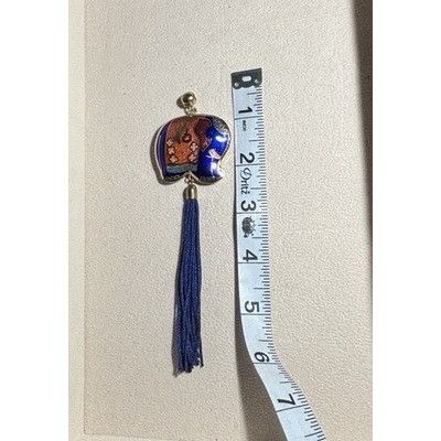 The Unbranded Brand A66 Vintage Cloisonne Pendant Retro Double Sided Elephant Wi Size ONE SIZE - 4 Thumbnail