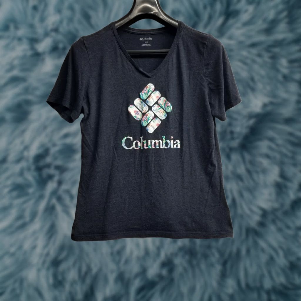 Vintage Columbia T-Shirt Blue Short Sleeve Women L Graphic Shirt Size L / US 10 / IT 46 - 1 Thumbnail