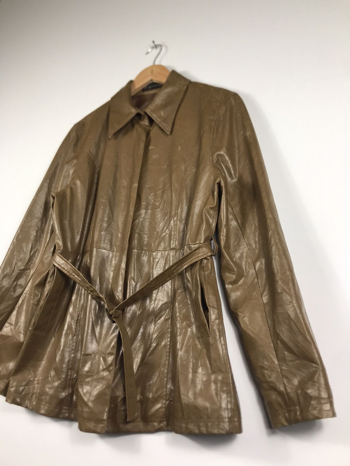 Japanese Brand × Vintage ⚡️Vintage Lejolitenps Leather Trench Coat Jacket Size L / US 10 / IT 46 - 3 Thumbnail