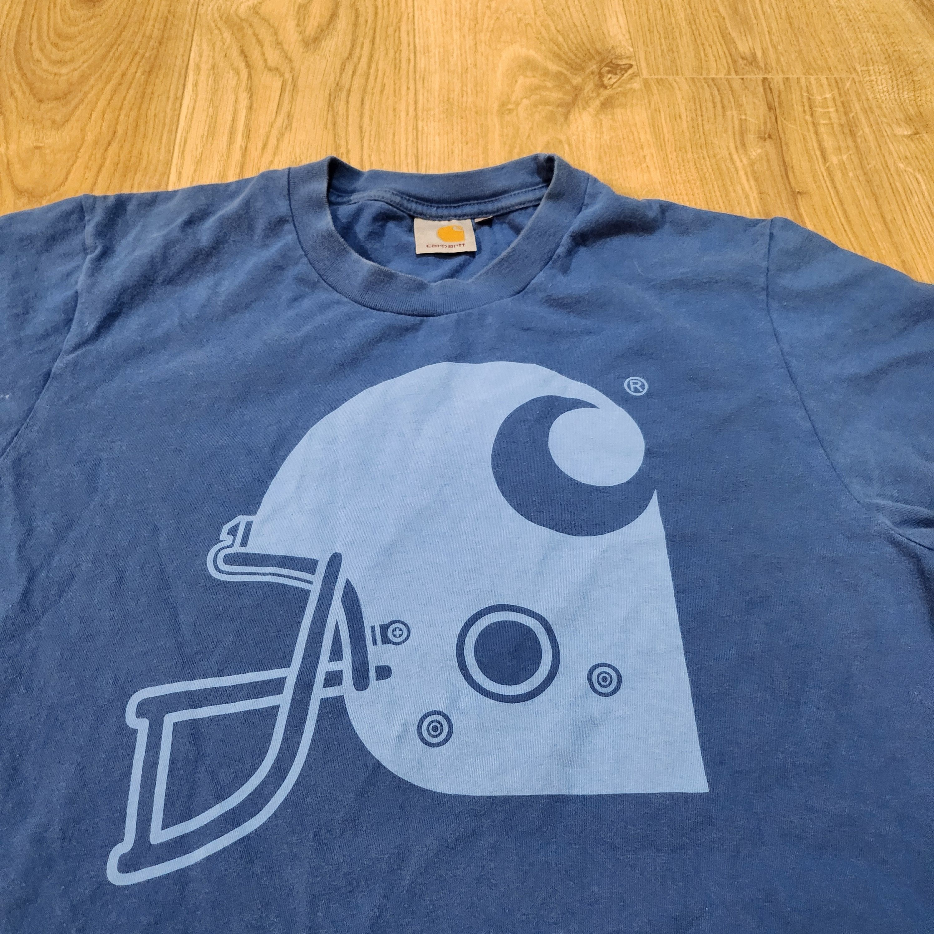 Carhartt × Vintage Rugby Helmet T-shirt Blue Size US L / EU 52-54 / 3 - 2 Thumbnail