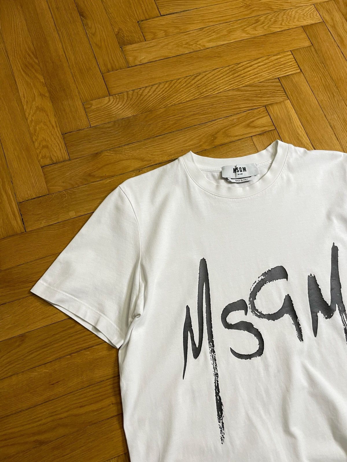 Designer × MSGM MSGM Milano Big Logo White T-Shirt Men’s Size S Size US S / EU 44-46 / 1 - 6 Thumbnail