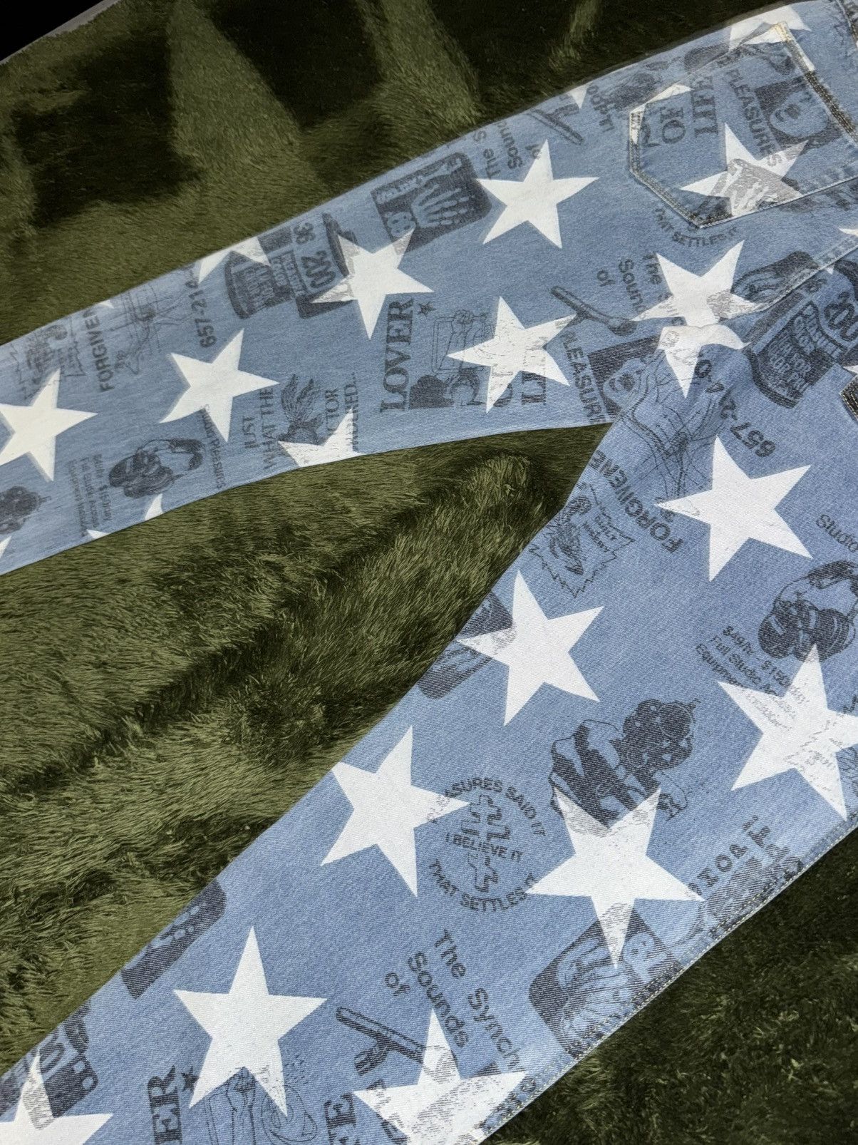 Pleasures [32] Pleasures star printed poppy denim pants light indigo Size US 32 / EU 48 - 11 Thumbnail