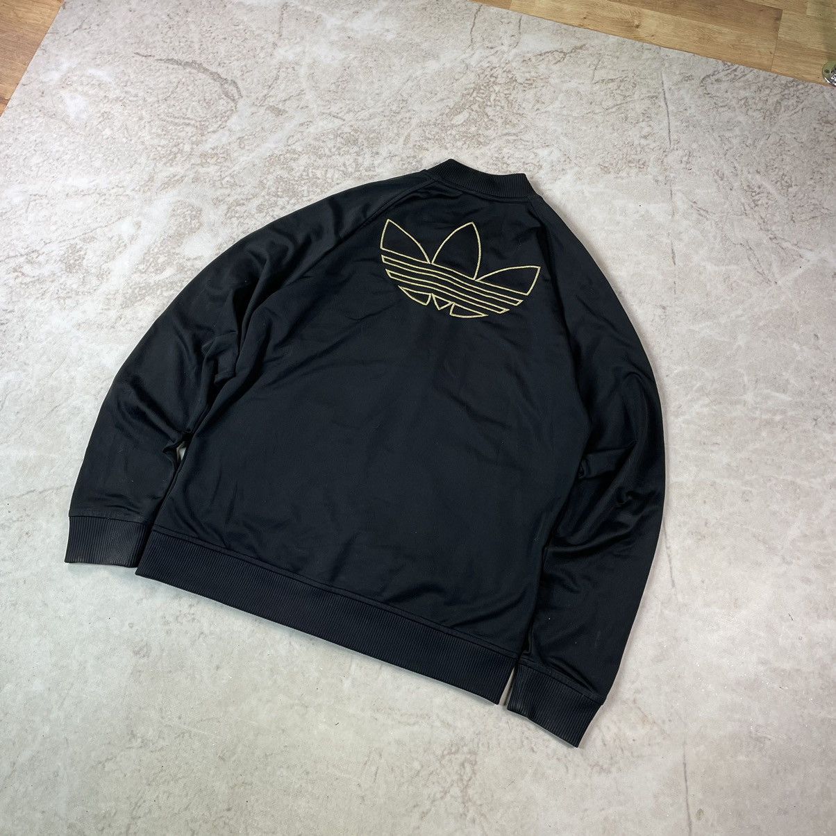 Adidas × Vintage Vintage Adidas Originals Stripe Big Logo Track Bomber Jacket Size US M / EU 48-50 / 2 - 1 Thumbnail