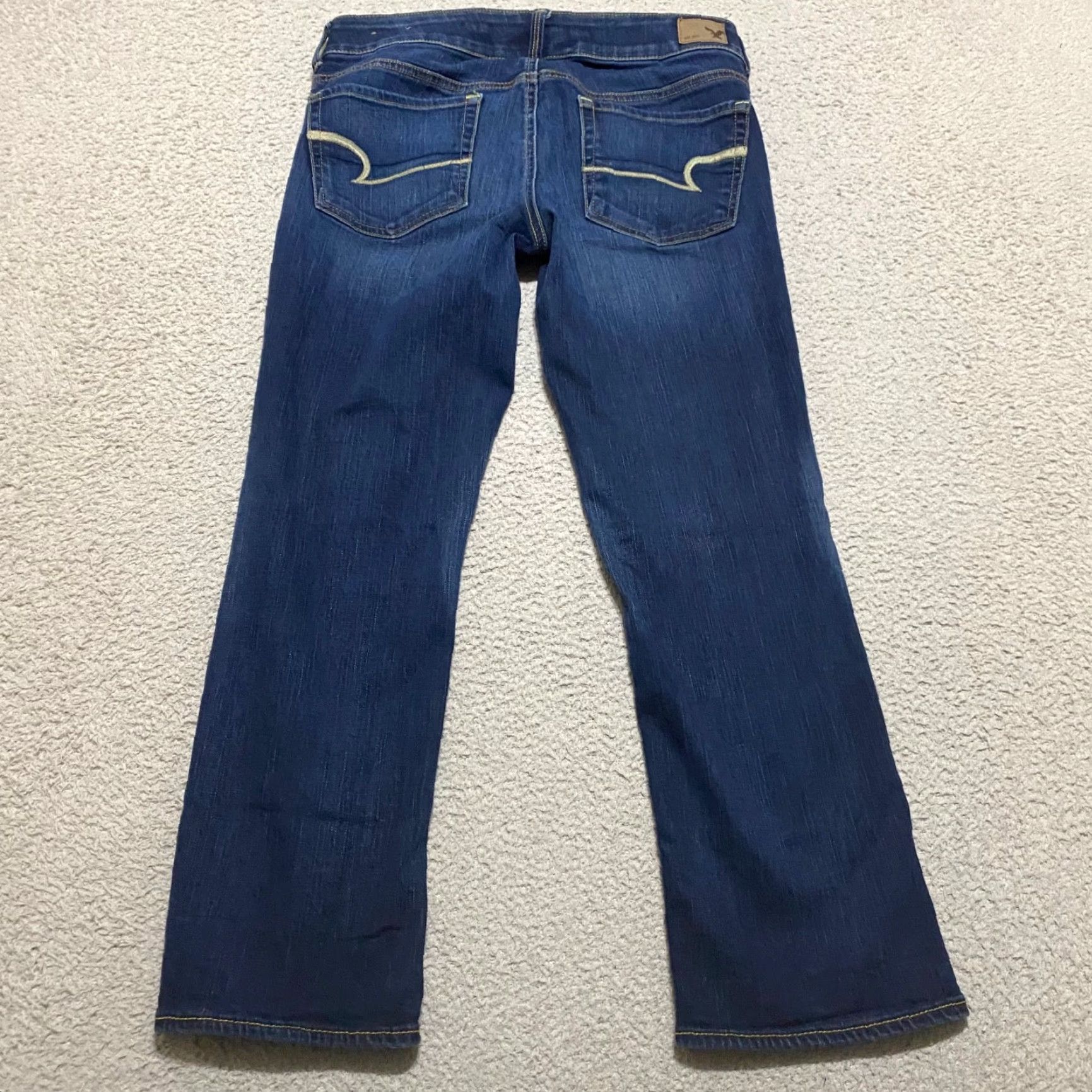 American Eagle Outfitters American Eagle Outfitters Jeans Cropped Women's 6 Blue Denim Dark Wash Stretch Crop 5-Pocket Regular Womens Size 28" / US 6 / IT 42 - 2 Thumbnail