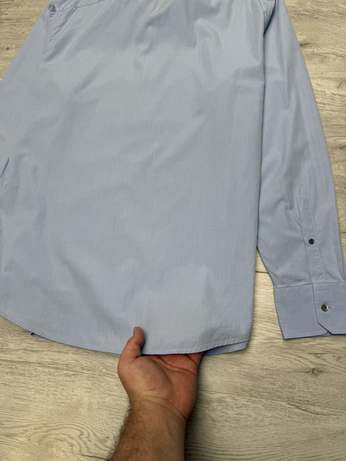 Gucci Vintage Gucci Men’s Blue Cotton Long Sleeve Button Up Shirt Size US L / EU 52-54 / 3 - 12 Thumbnail