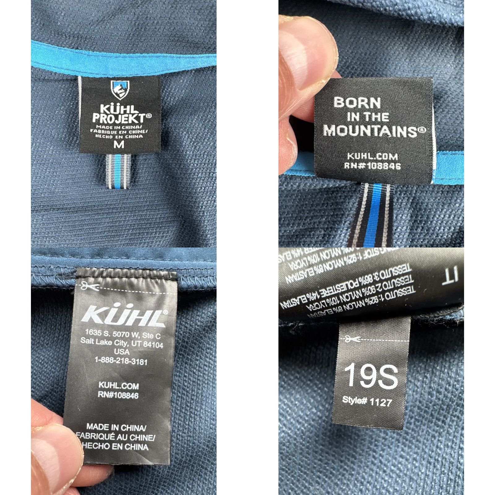 Vintage Kuhl Projekt 1/2 Zip Hooded Jacket Softshell Blue Mens M Size US M / EU 48-50 / 2 - 9 Thumbnail
