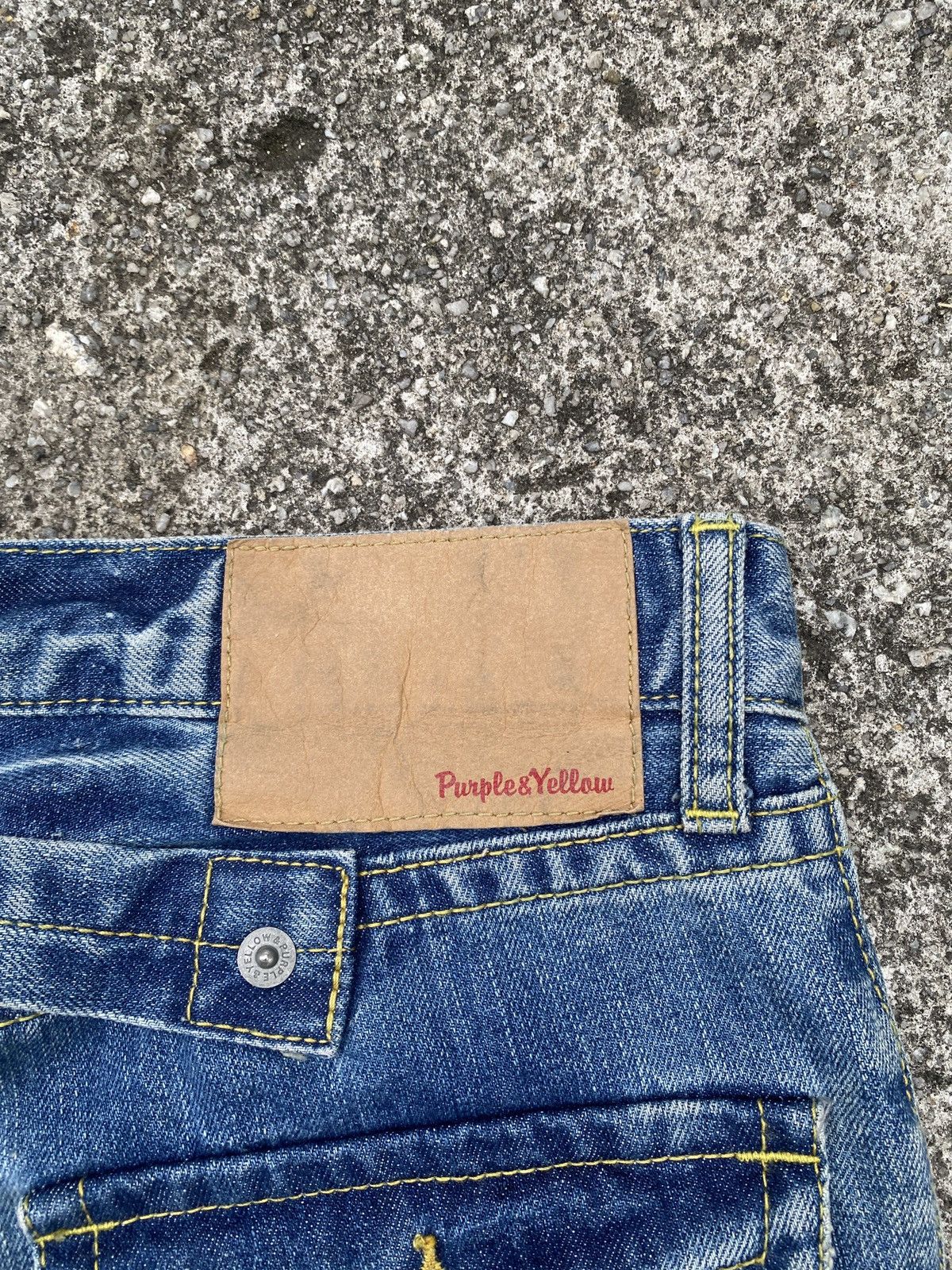 Japanese Brand × Tornado Mart Purple & Yellow Japan Patches Flare Jeans Size US 30 / EU 46 - 14 Thumbnail