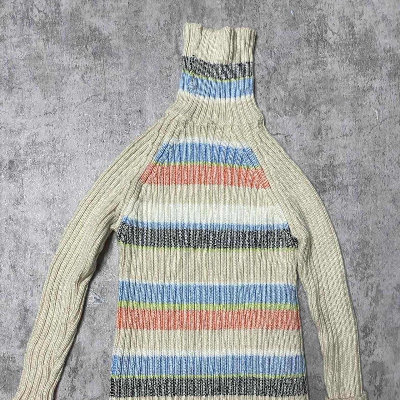 Other Cream and multi-coloured striped turtleneck sweater Size ONE SIZE - 2 Thumbnail