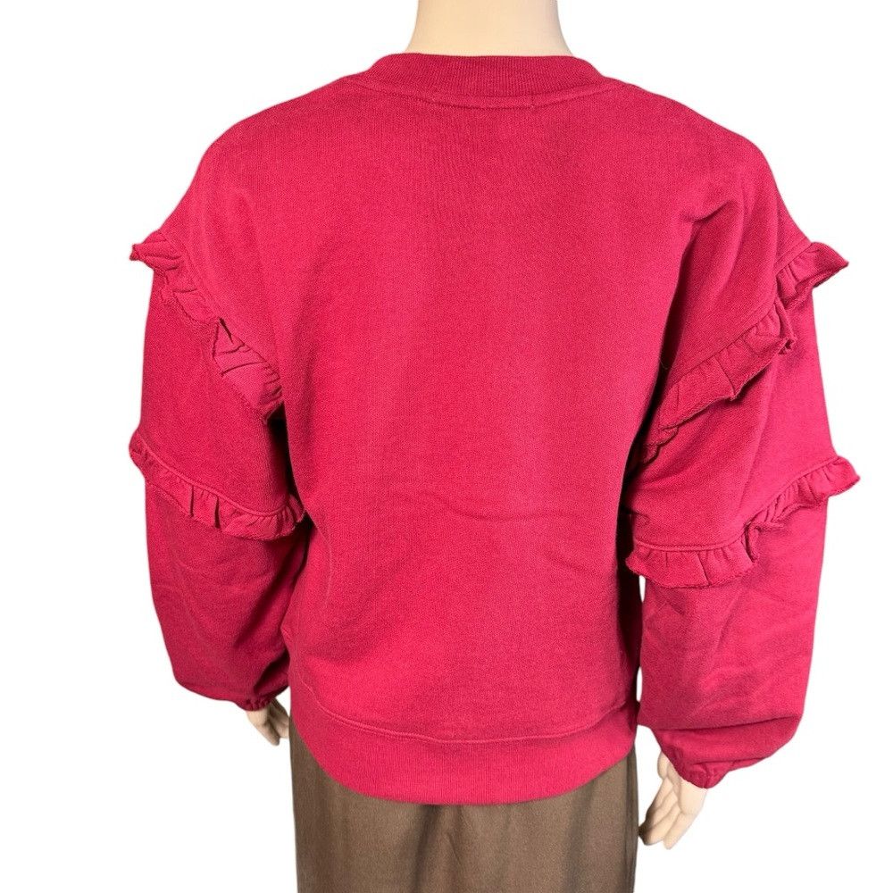 Rebecca Minkoff NWT New Rebecca Minkoff Evelyn Cotton Red Sweatshirt Size X Size XS / US 0-2 / IT 36-38 - 4 Thumbnail