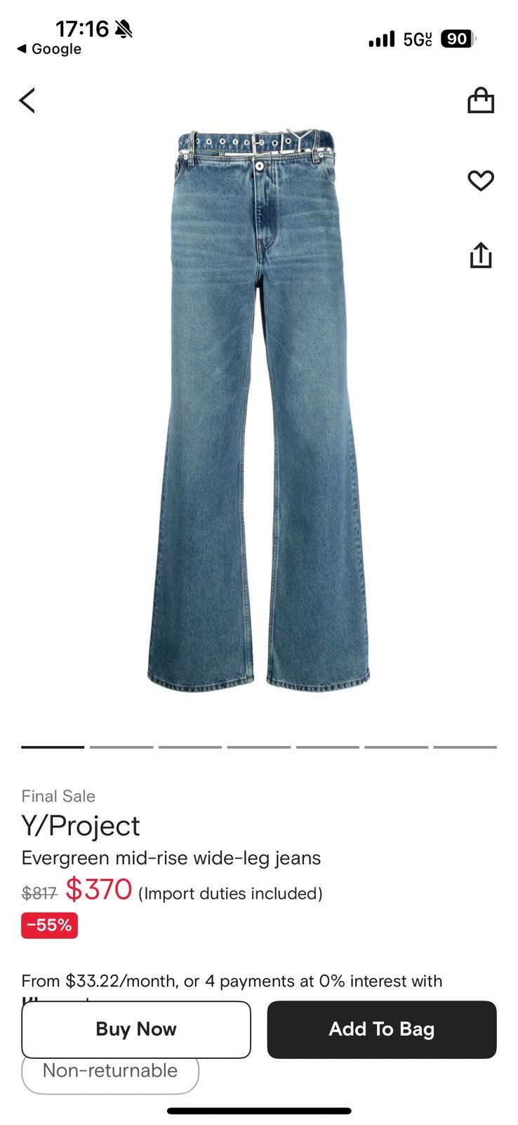 Y/Project Y- Project jeans Size 25" / US 0 / IT 36 - 2 Thumbnail