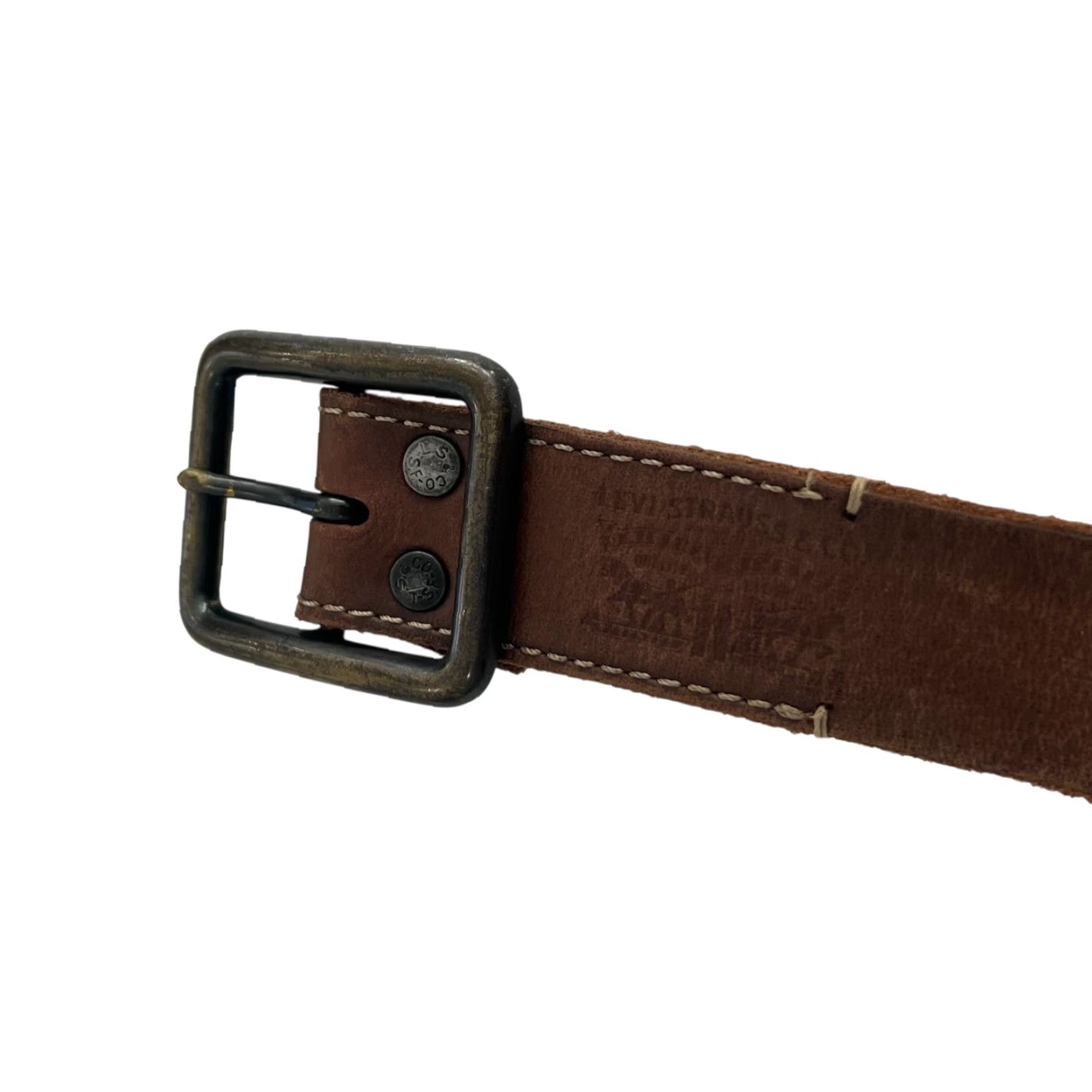 Levi's Levi's Belt Men Brown Leather 33”‑39” Adjustable 1.5” Buckle Leather Weathered Regular XL Mens Size ONE SIZE - 3 Thumbnail