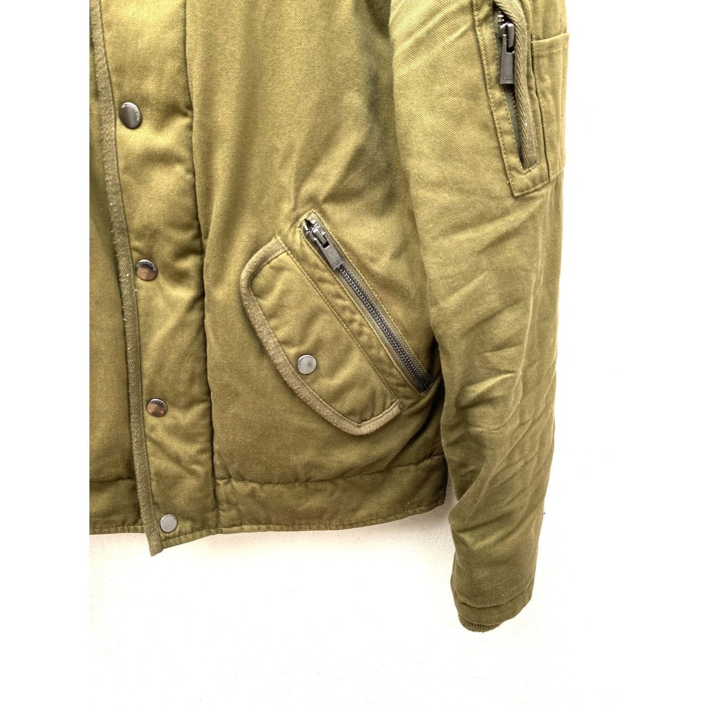 The Kooples Kaki Bomber Jacket Size US S / EU 44-46 / 1 - 4 Thumbnail
