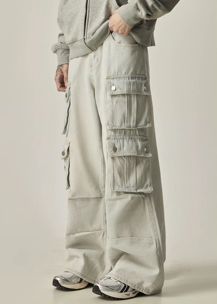 Retro y2k multi pocket baggy skate cargo pants