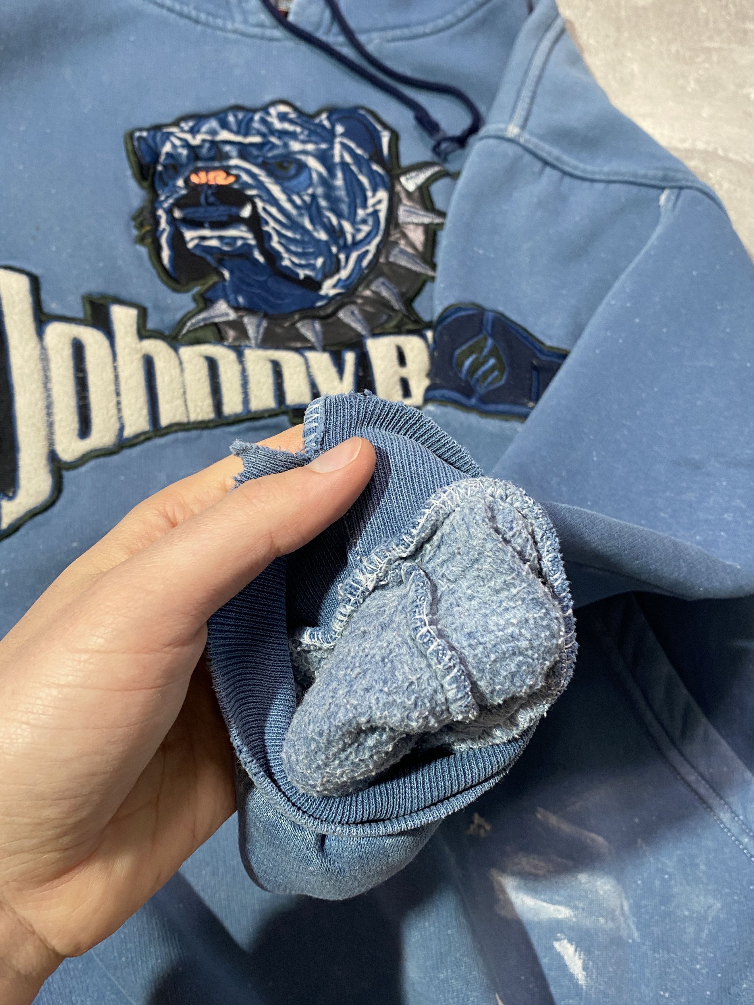 Vintage Rare Johnny Blaze thrashed vintage hoodie Bulldog Big Logo Size US M / EU 48-50 / 2 - 10 Thumbnail