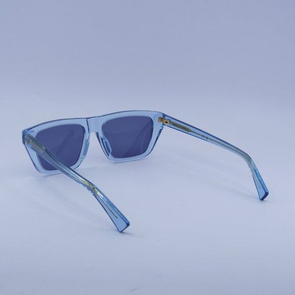 Bottega Veneta Bottega Veneta BV1291S 003 Sunglasses Blue Rectangle Frame Size ONE SIZE - 6 Thumbnail