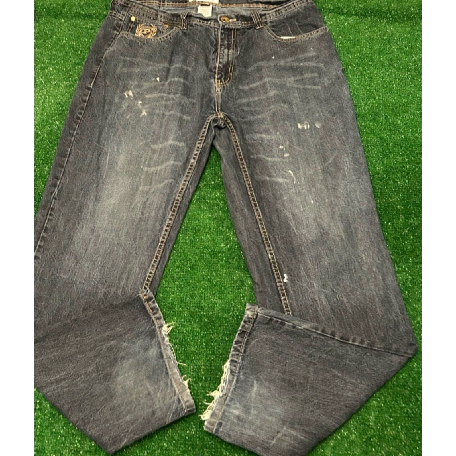 Phat Farm VINTAGE Phat Farm Jeans Baggy Skater Grunge Y2K VTG Mens 38 Distressed Wide-Leg 38x32 Jeans Distressed Mens Size US 38 / EU 54 - 3 Thumbnail