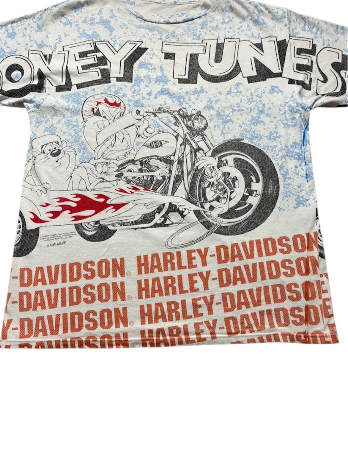 Vintage Vintage Looney Tunes X Harley Davidson Tee Size US L / EU 52-54 / 3 - 3 Thumbnail