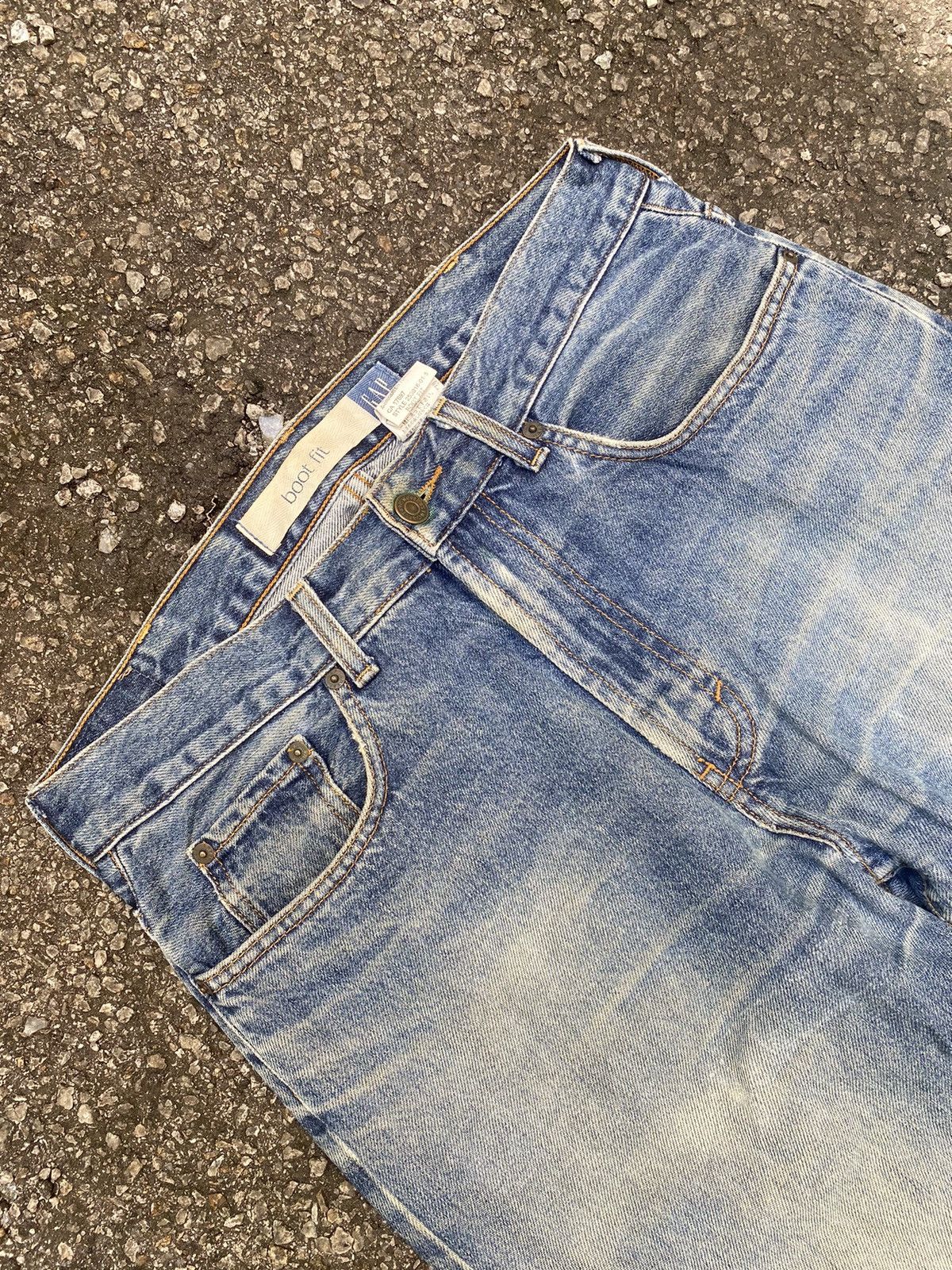 Gap Flare Boot Cut Fit Jeans Gap Blue Vintage Denim Y2k Size US 32 / EU 48 - 4 Thumbnail