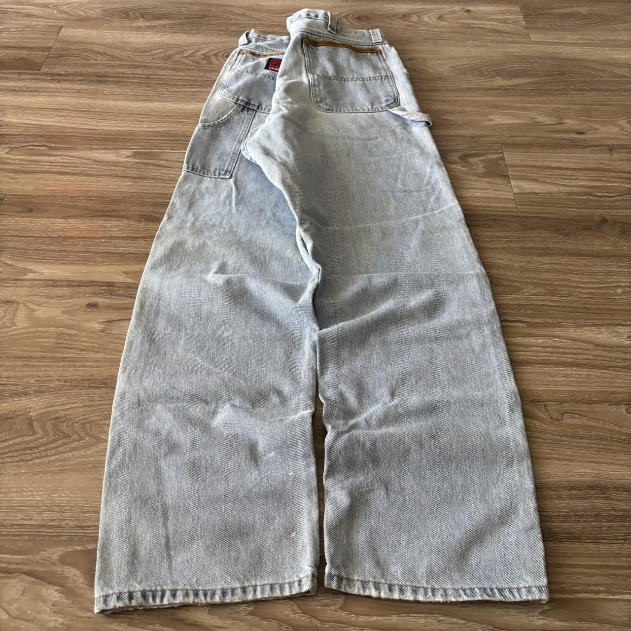 Vintage Crazy Vintage Y2K/2000s Baggy Light Wash Skater Workwear Carpenter Denim Jeans! 34x33 Size US 34 / EU 50 - 4 Thumbnail